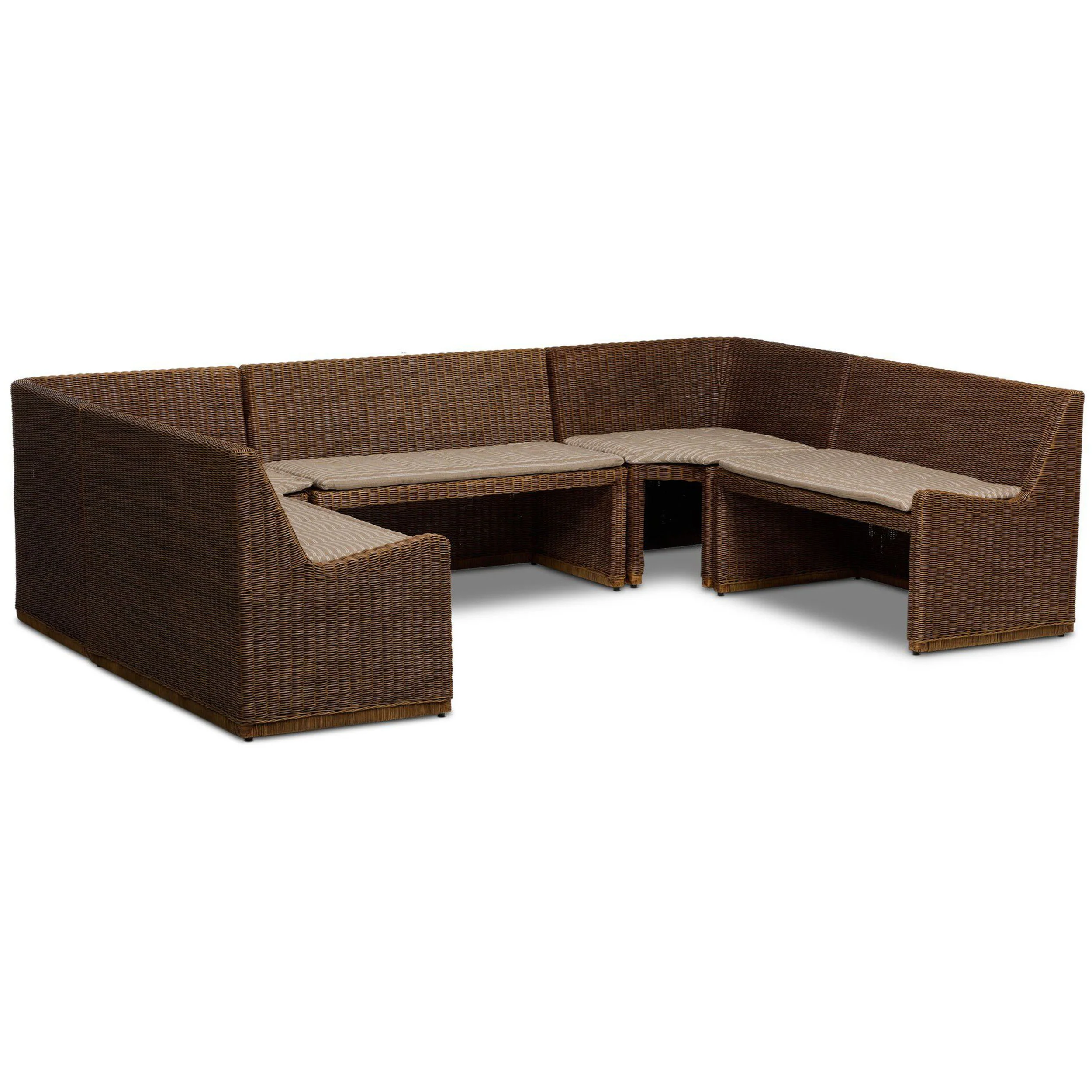 Senna U-Shape Dining Banquette, Rodin Sand by Amber Lewis x Four Hands - Image 2