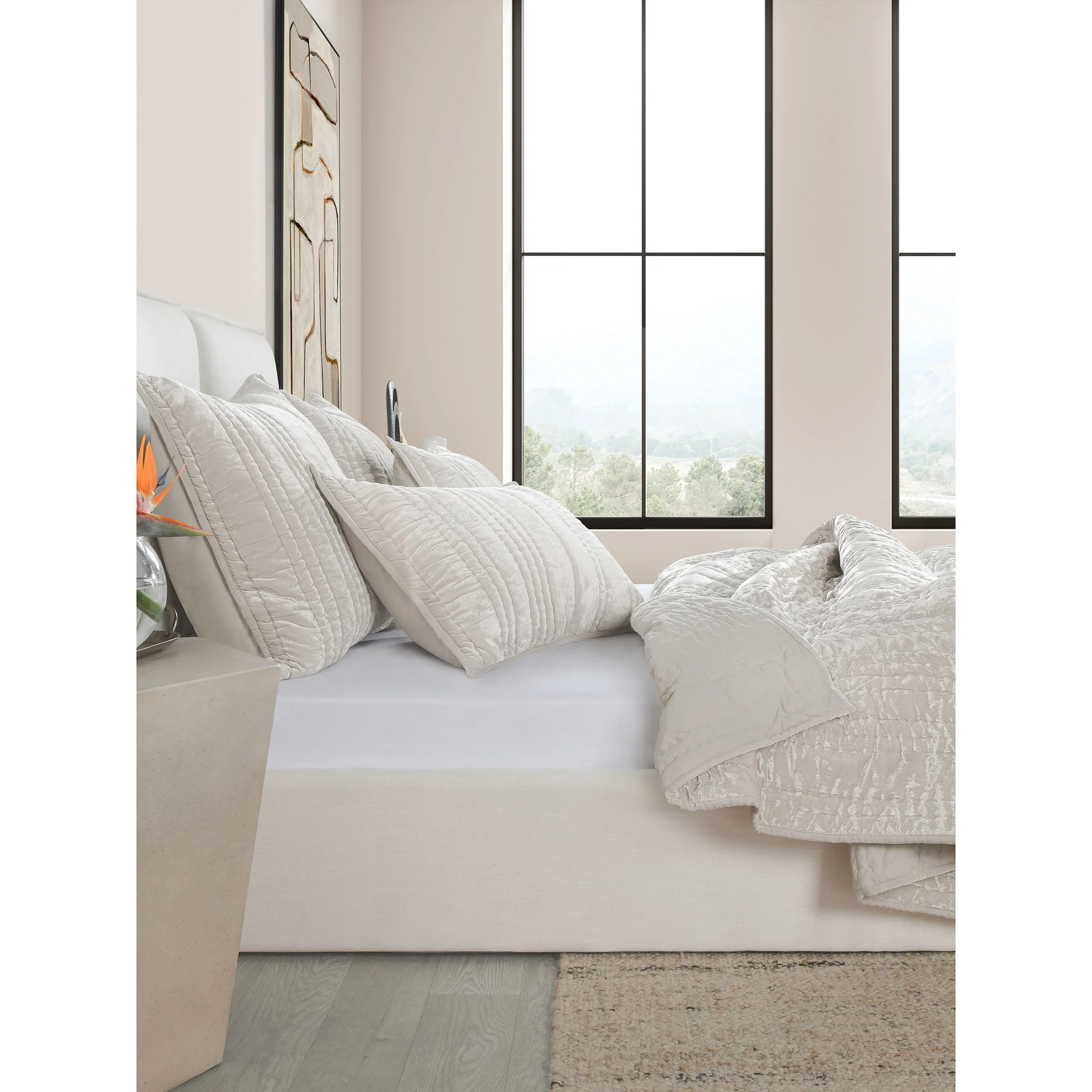 Seville Quilt, Oyster Gray - Image 3