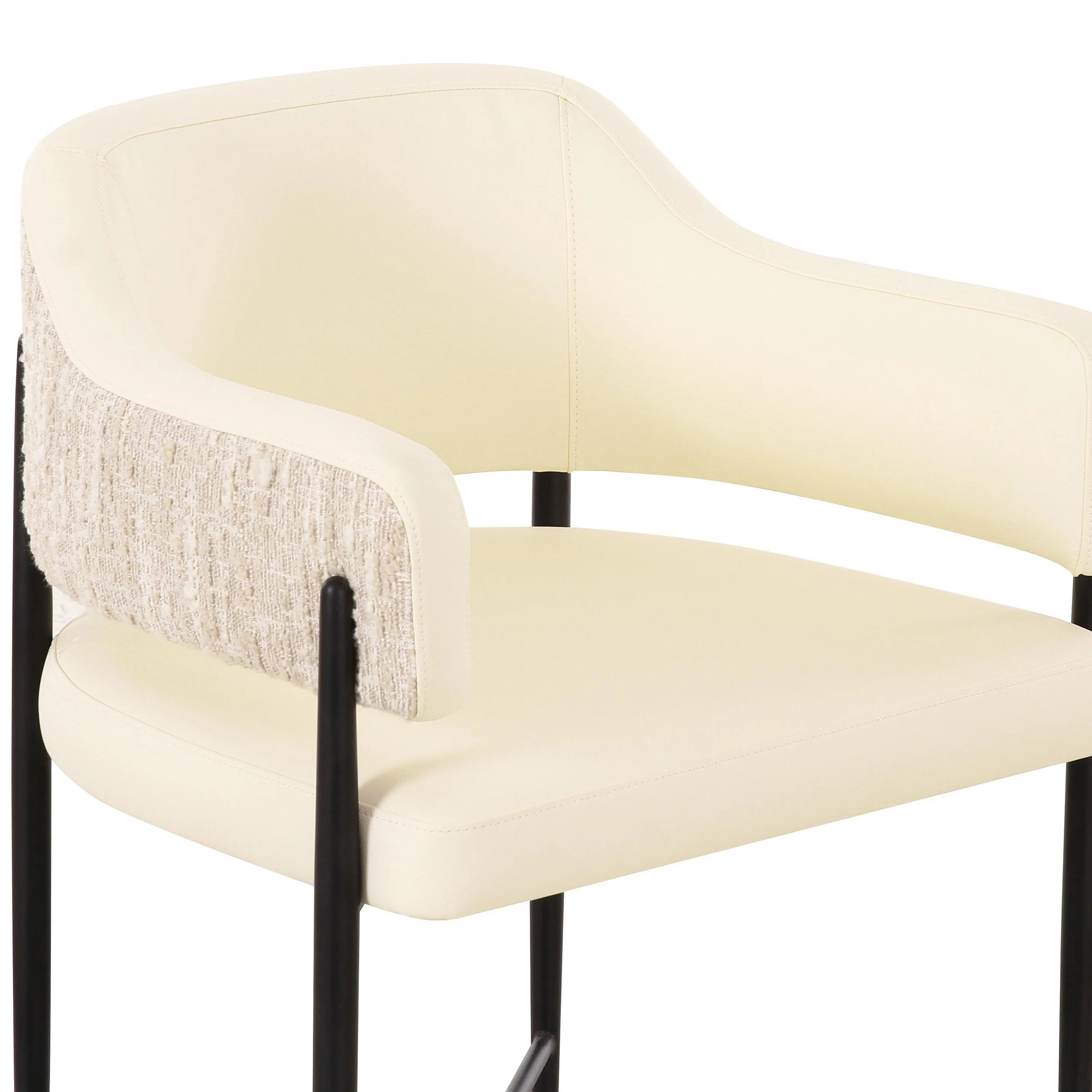 Sezanne 2-Tone Dining Chair, Cream - Image 4