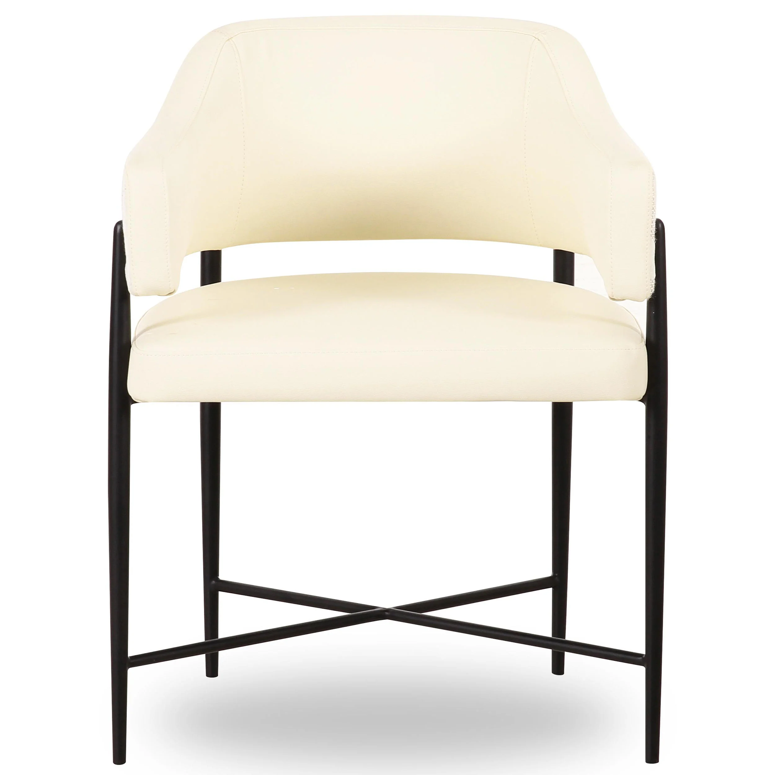 Sezanne 2-Tone Jacquard Dining Chair, Cream - Image 2