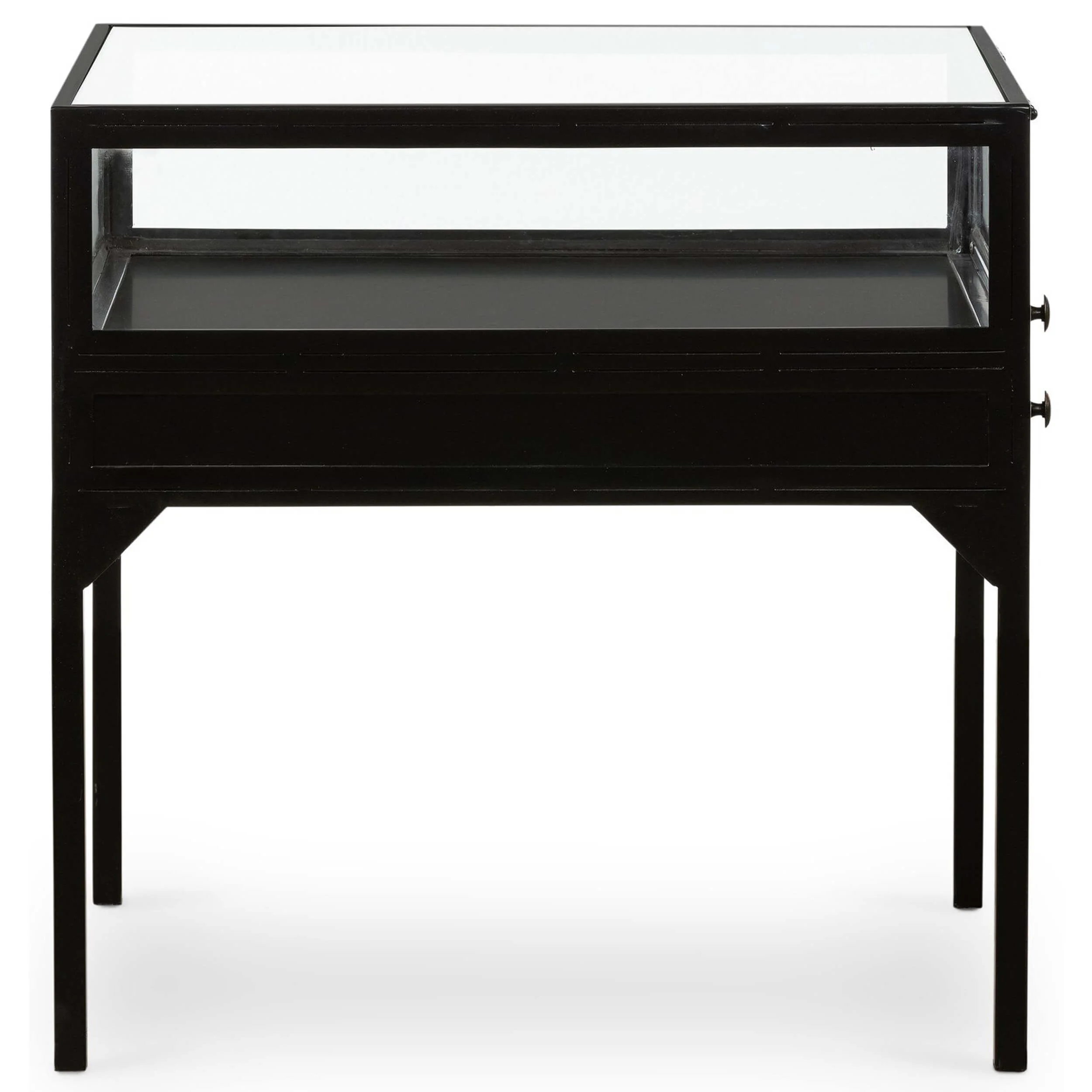 Shadow Box End Table, Black by Four Hands - Image 3