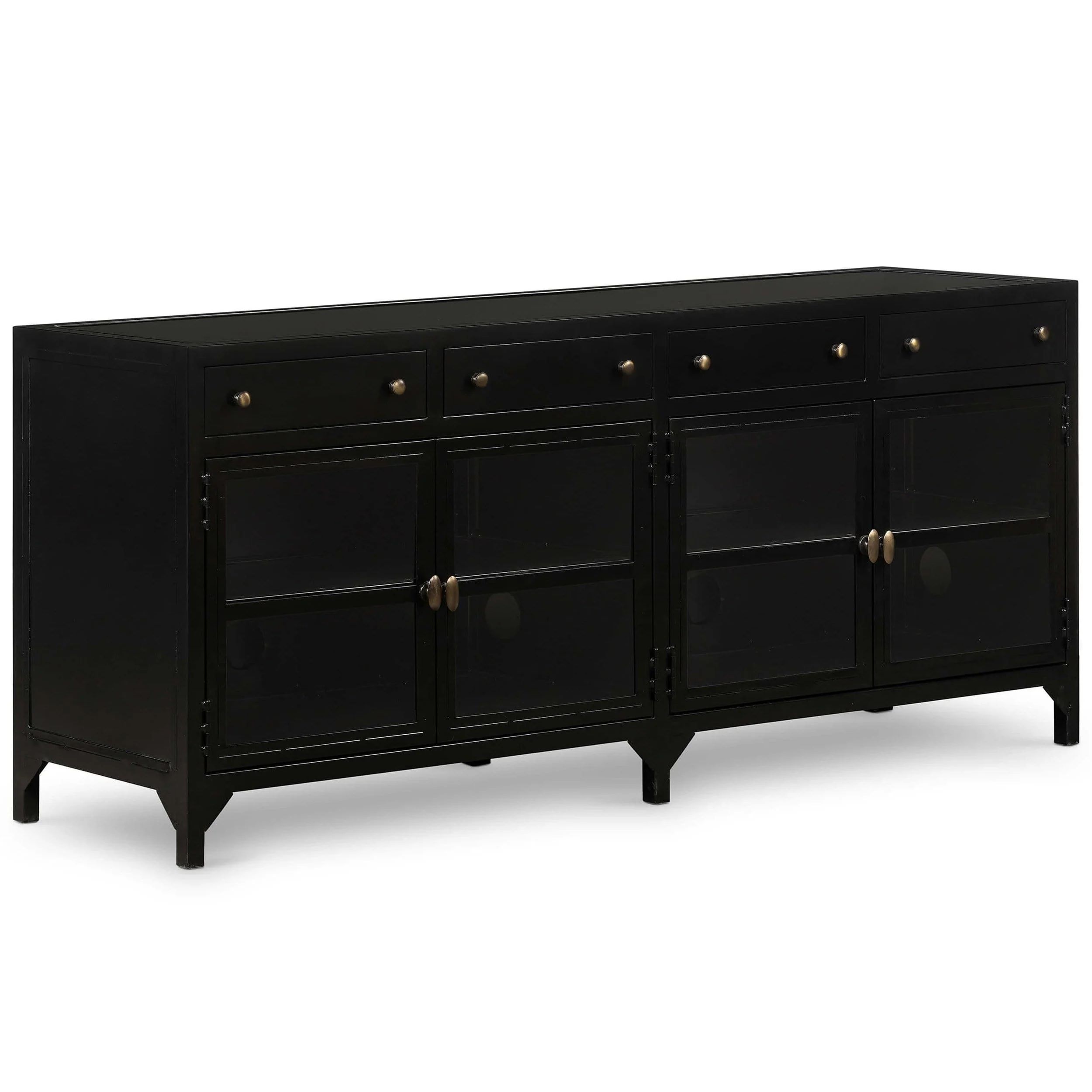 Shadow Box Media Console, Black by Four Hands