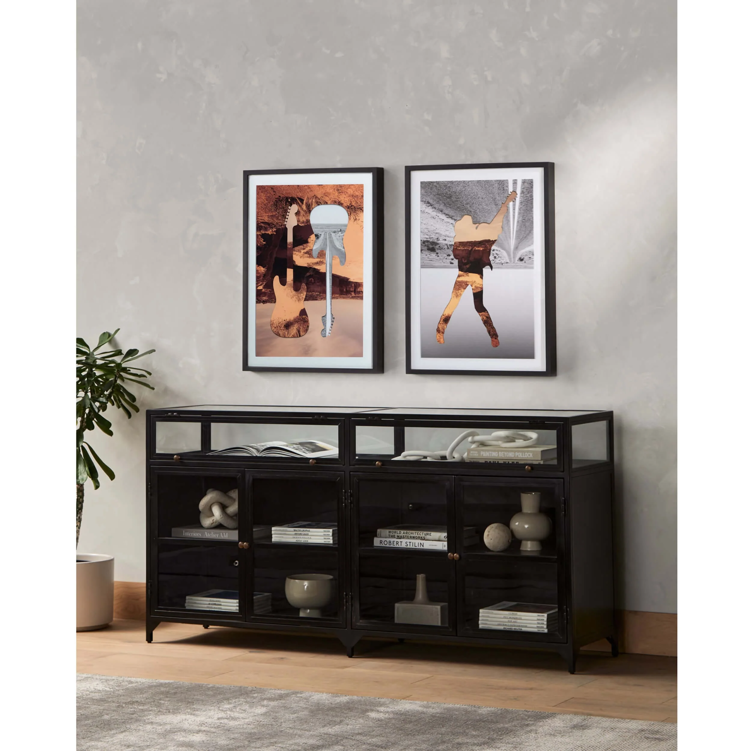 Shadow Box Sideboard, Black by Four Hands - Image 2