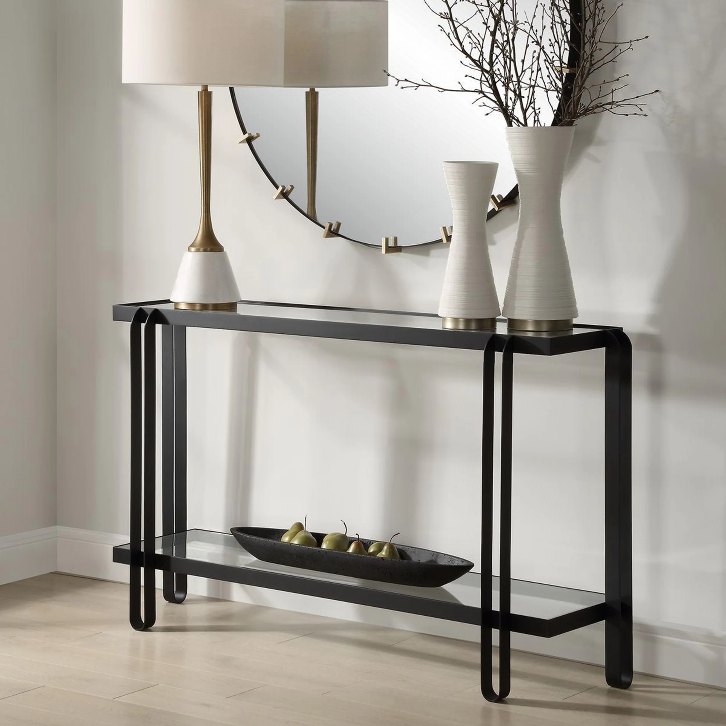 Shadow Console Table, Satin Black - Image 6