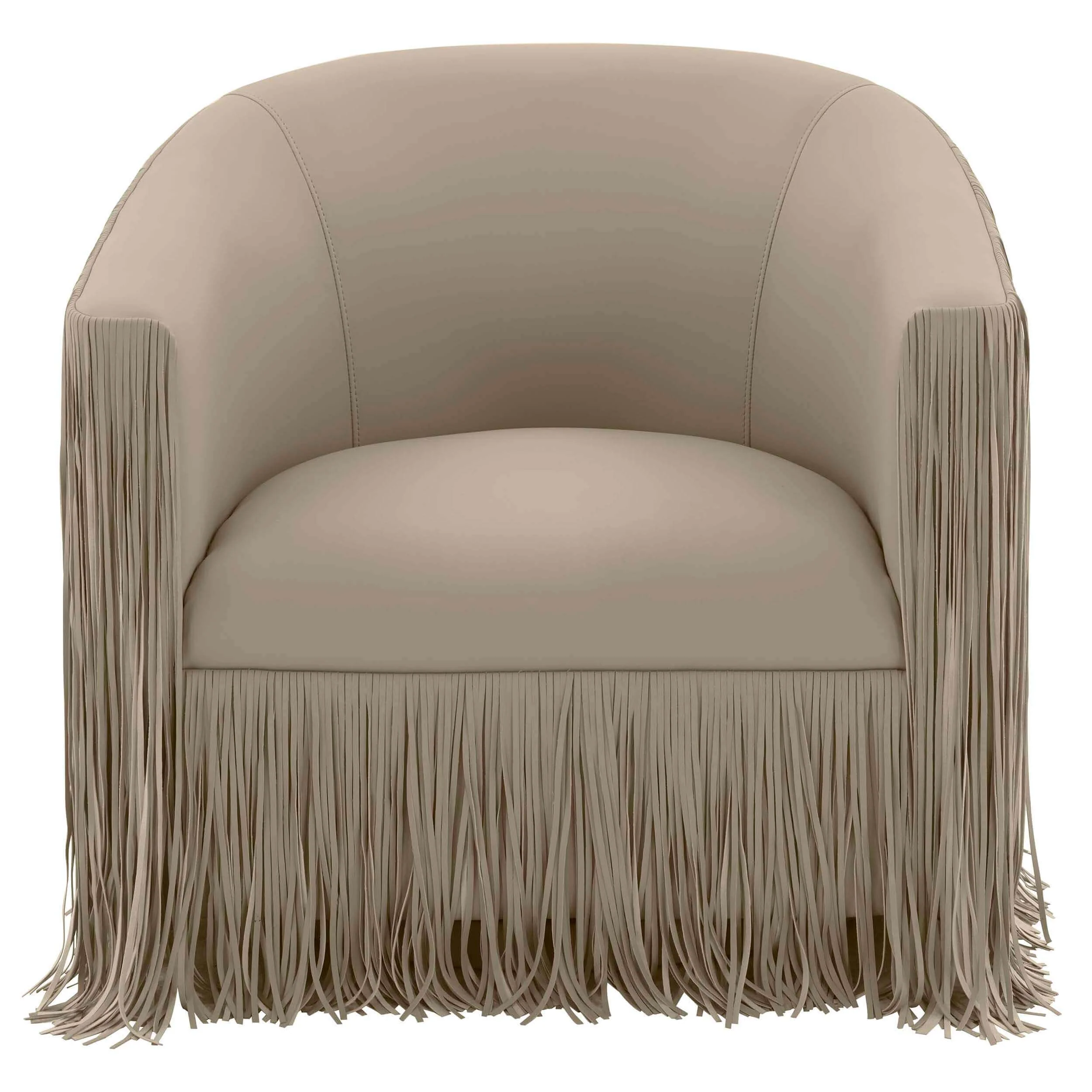 Shag Me Vegan Leather Swivel Chair, Grey - Image 2