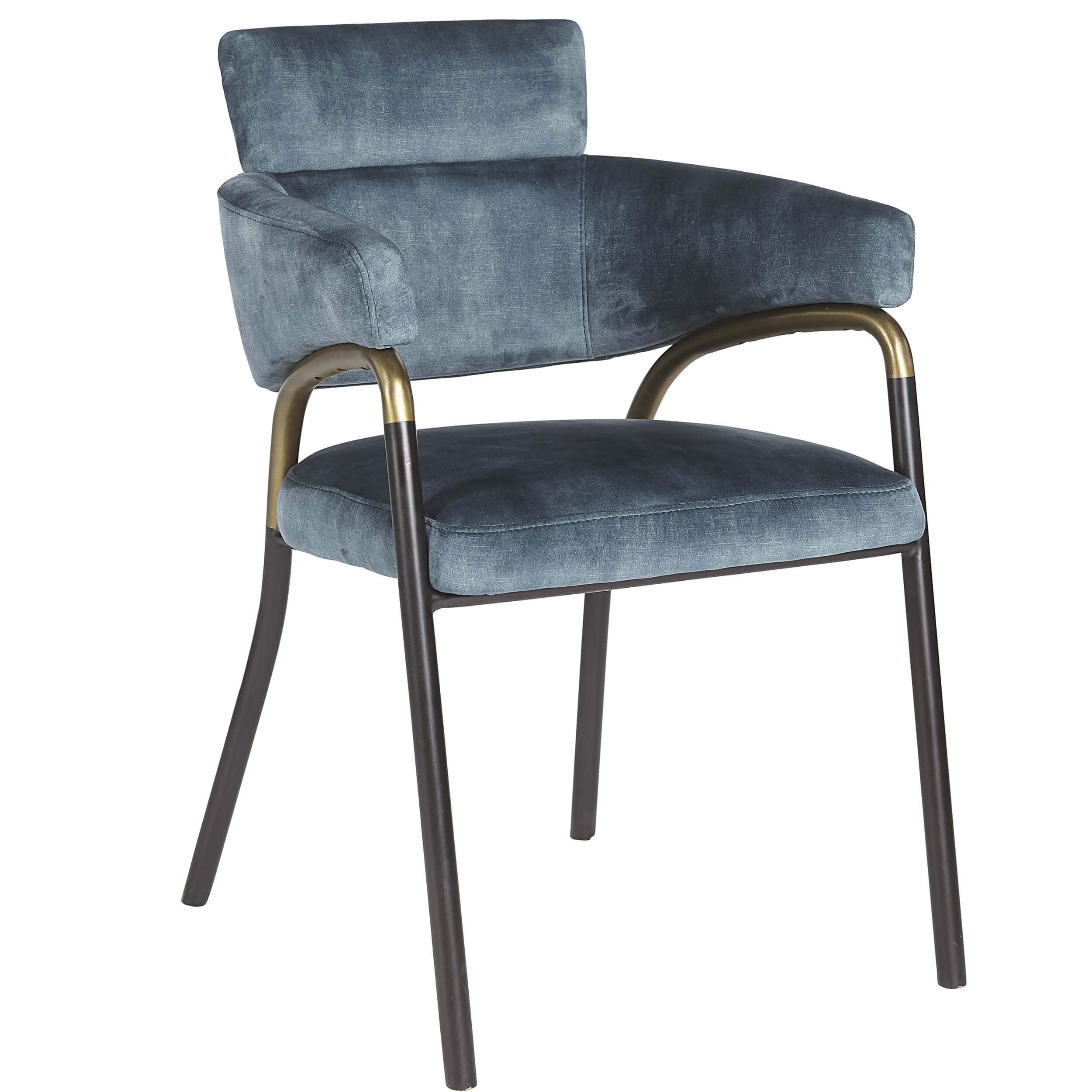 Sharqui Dining Armchair, Nono Petrol, Set of 2