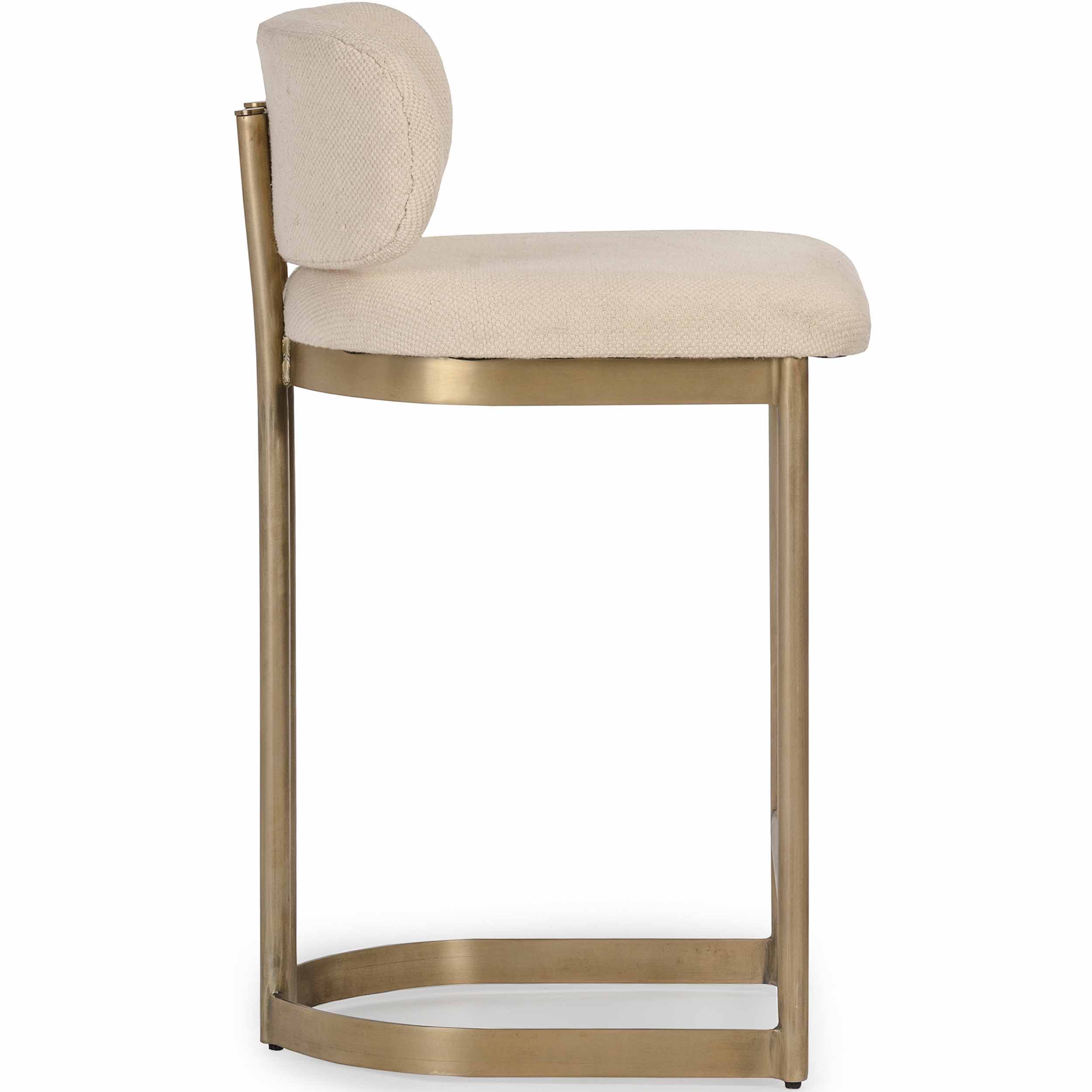 Shay Bar & Counter Stool, Antique Brass, Set of 2 - Image 3