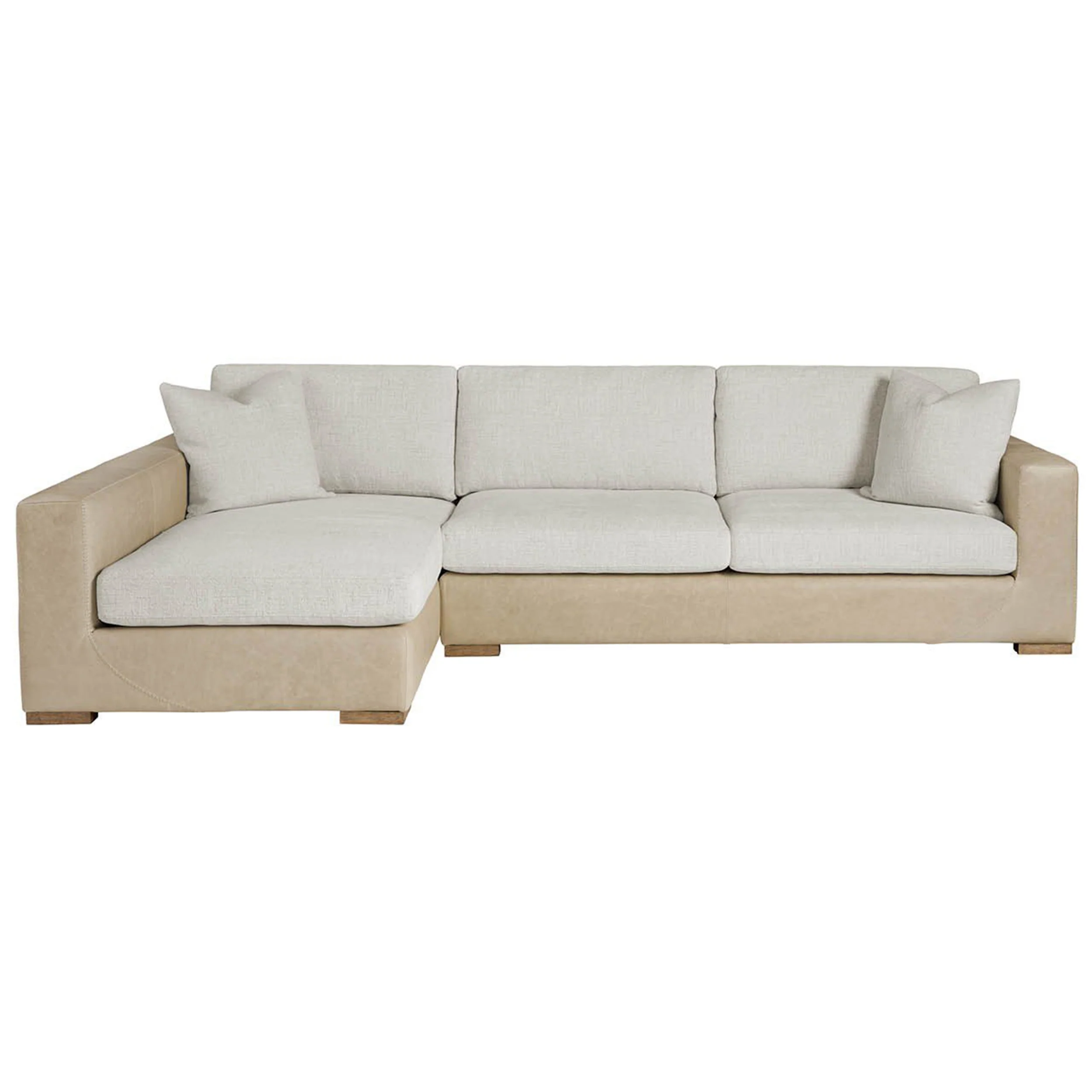 Shelborne Leather 2 Piece Sectional, Nehir Sand/Bellini Opal