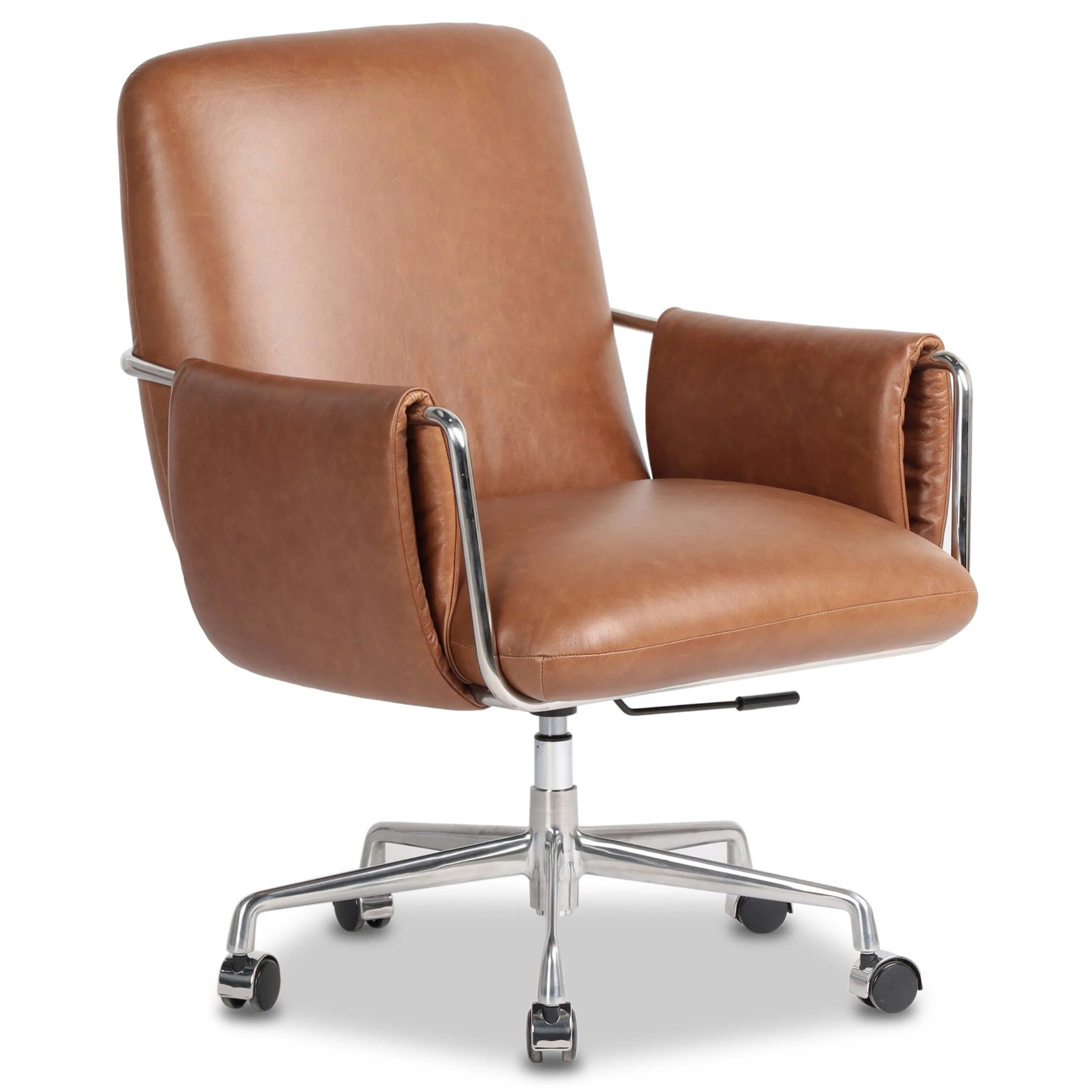 Sherman Lowback Leather Desk Chair, Sonoma Chestnut by Four Hands