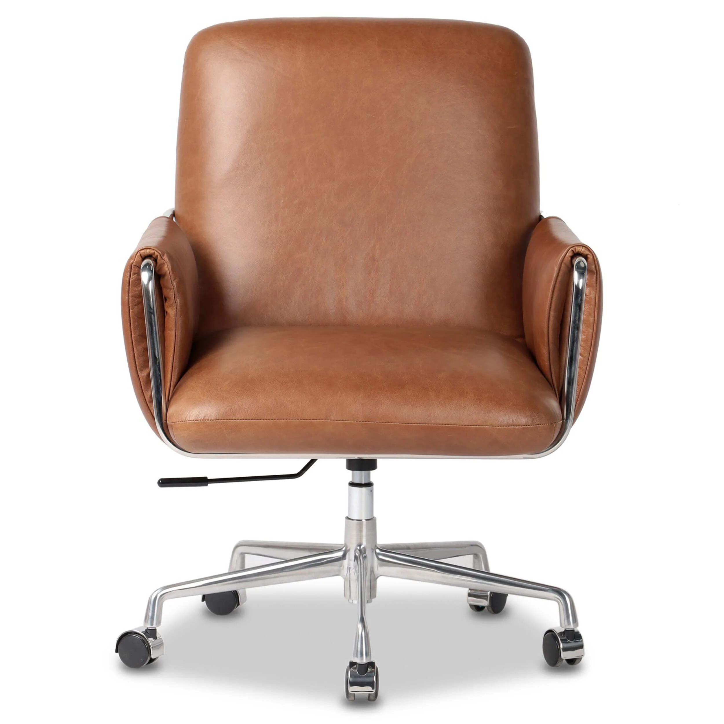 Sherman Lowback Leather Desk Chair, Sonoma Chestnut by Four Hands - Image 2