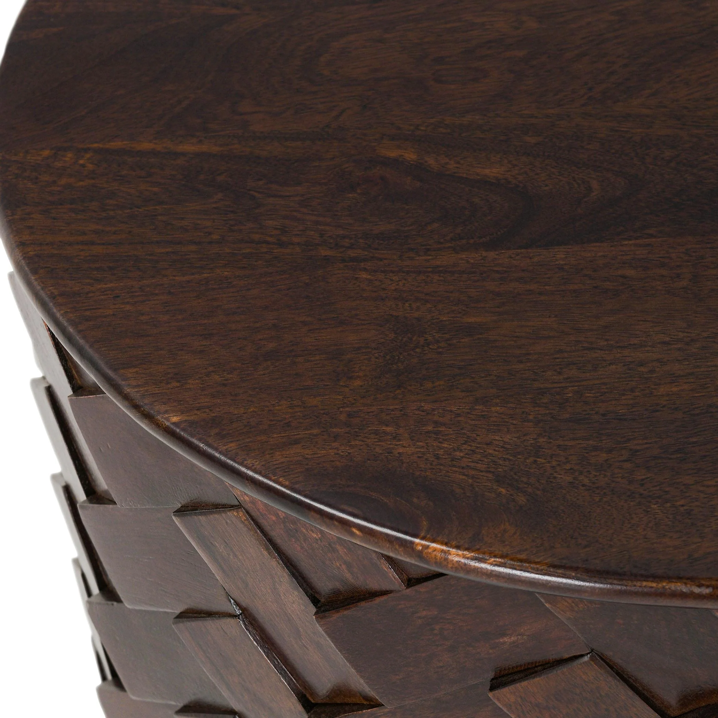 Shira Round Coffee Table, Kona Brown - Image 3