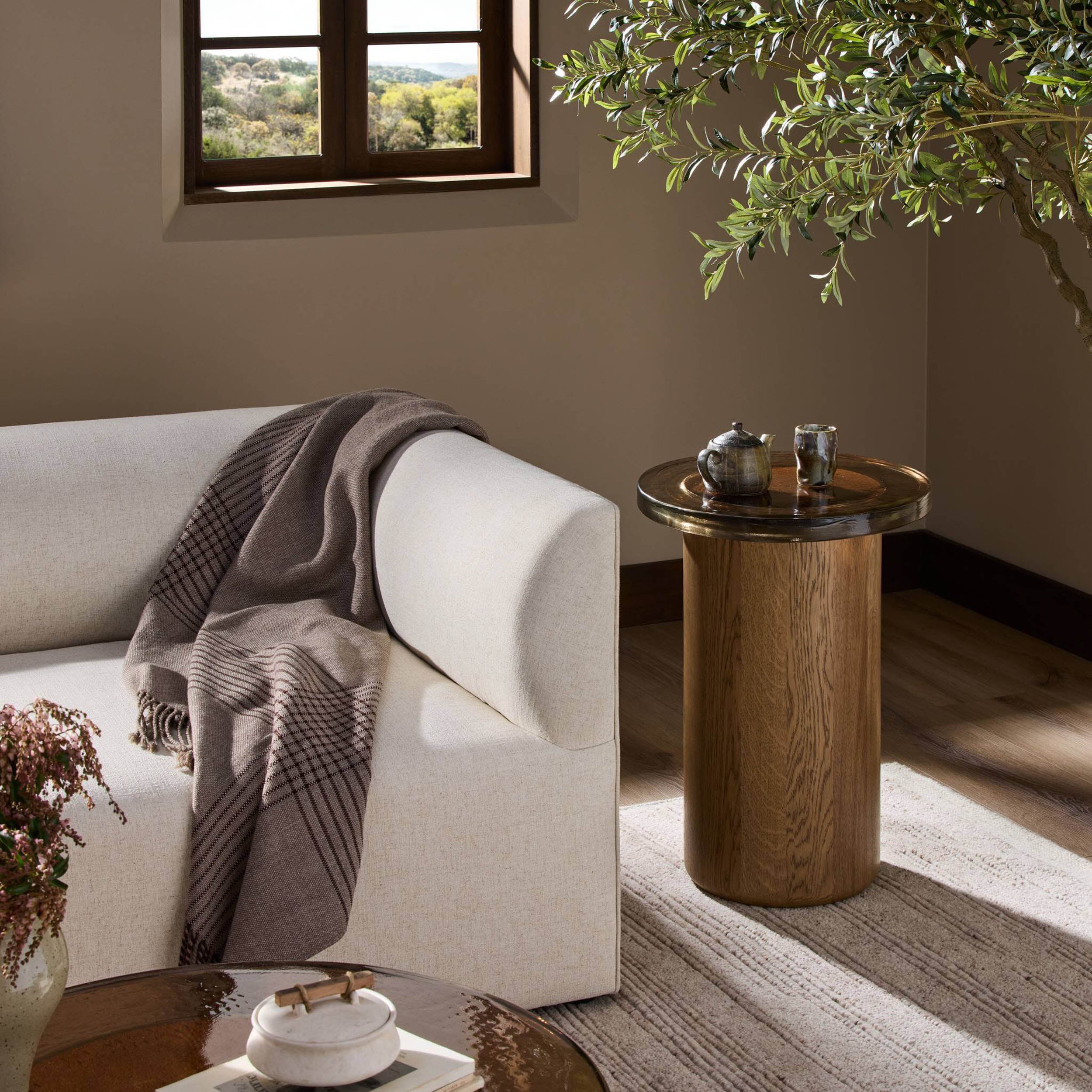 Shira Small End Table, Smoked Brown by Four Hands - Image 5