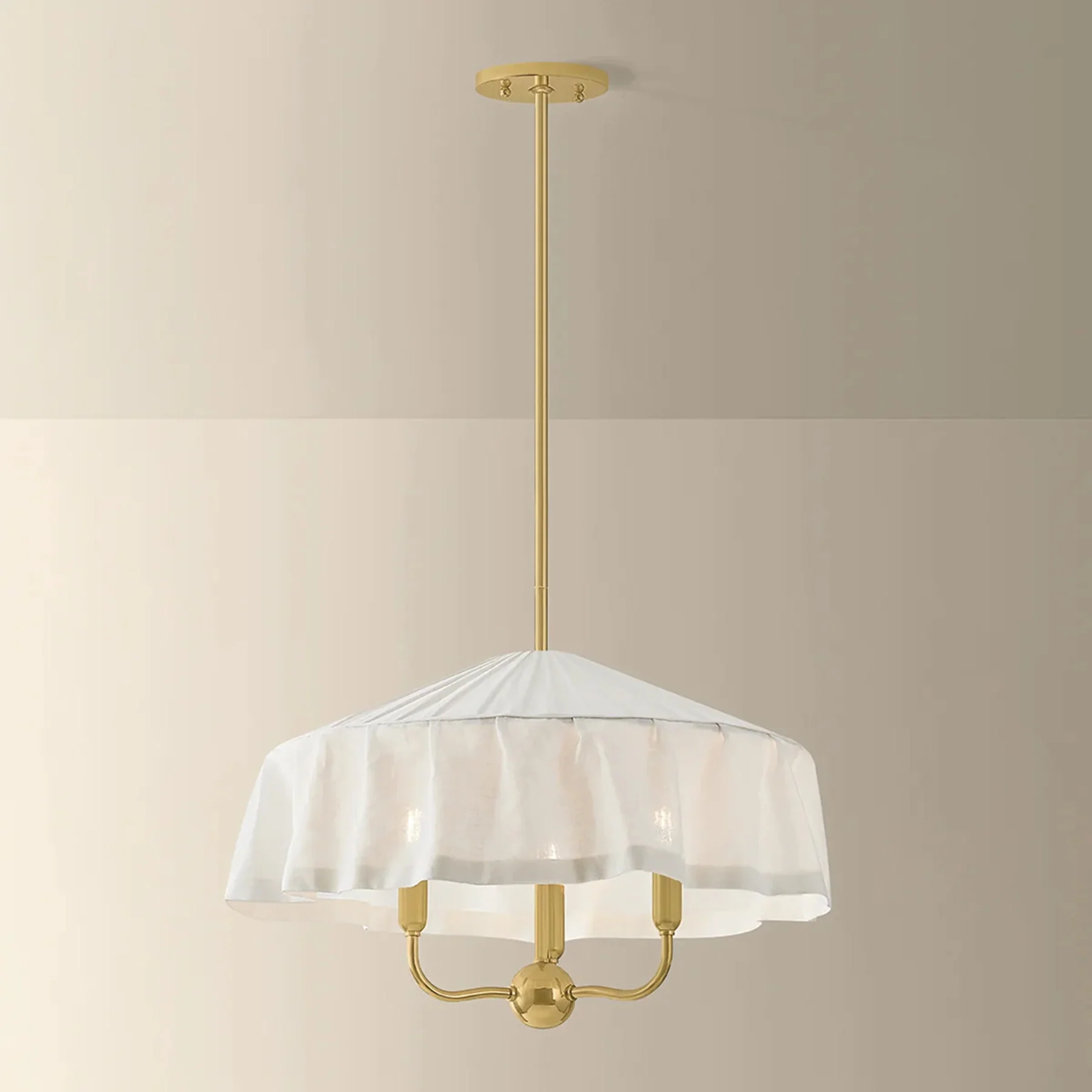 Shivonne Chandelier, Aged Brass - Image 4