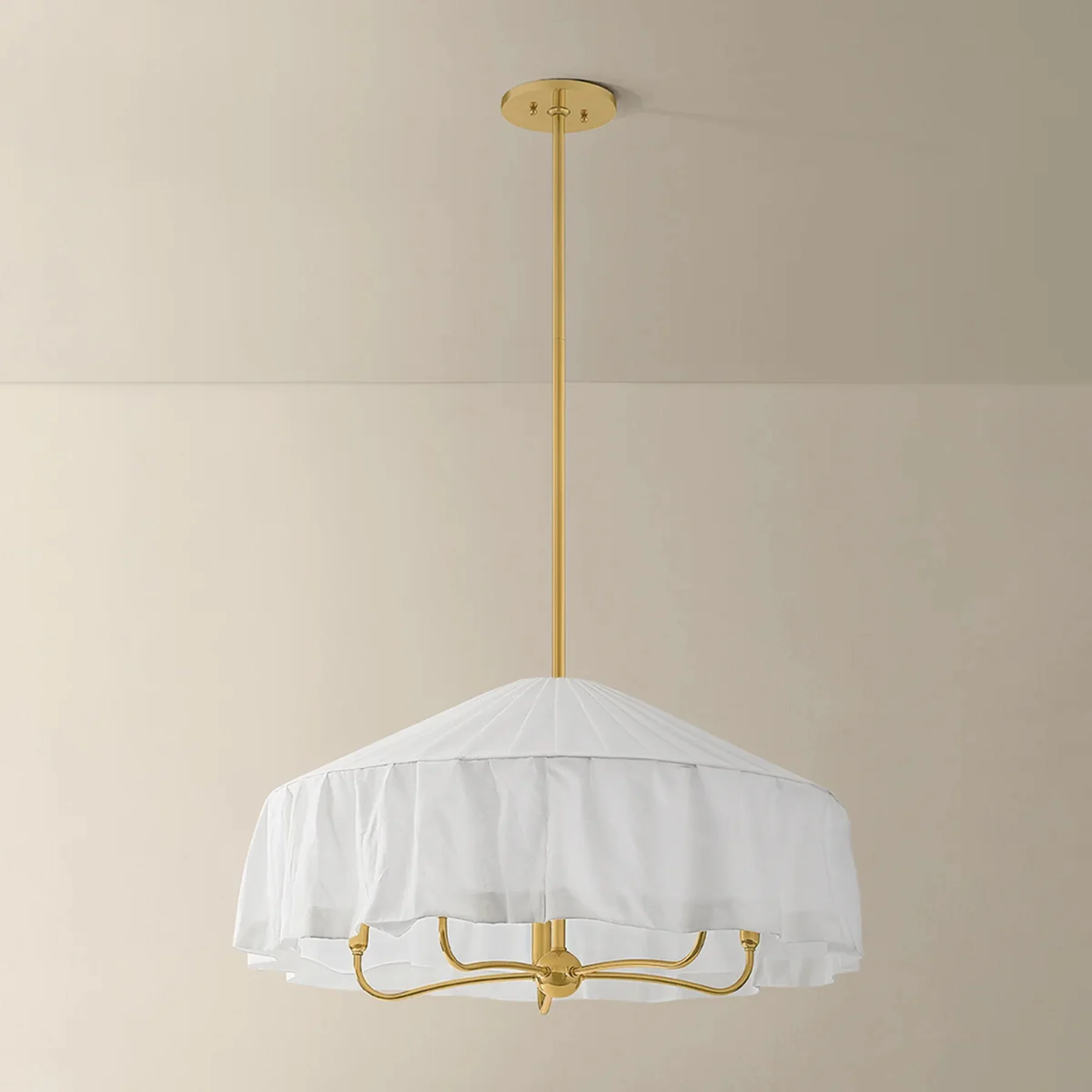 Shivonne Chandelier, Aged Brass - Image 8