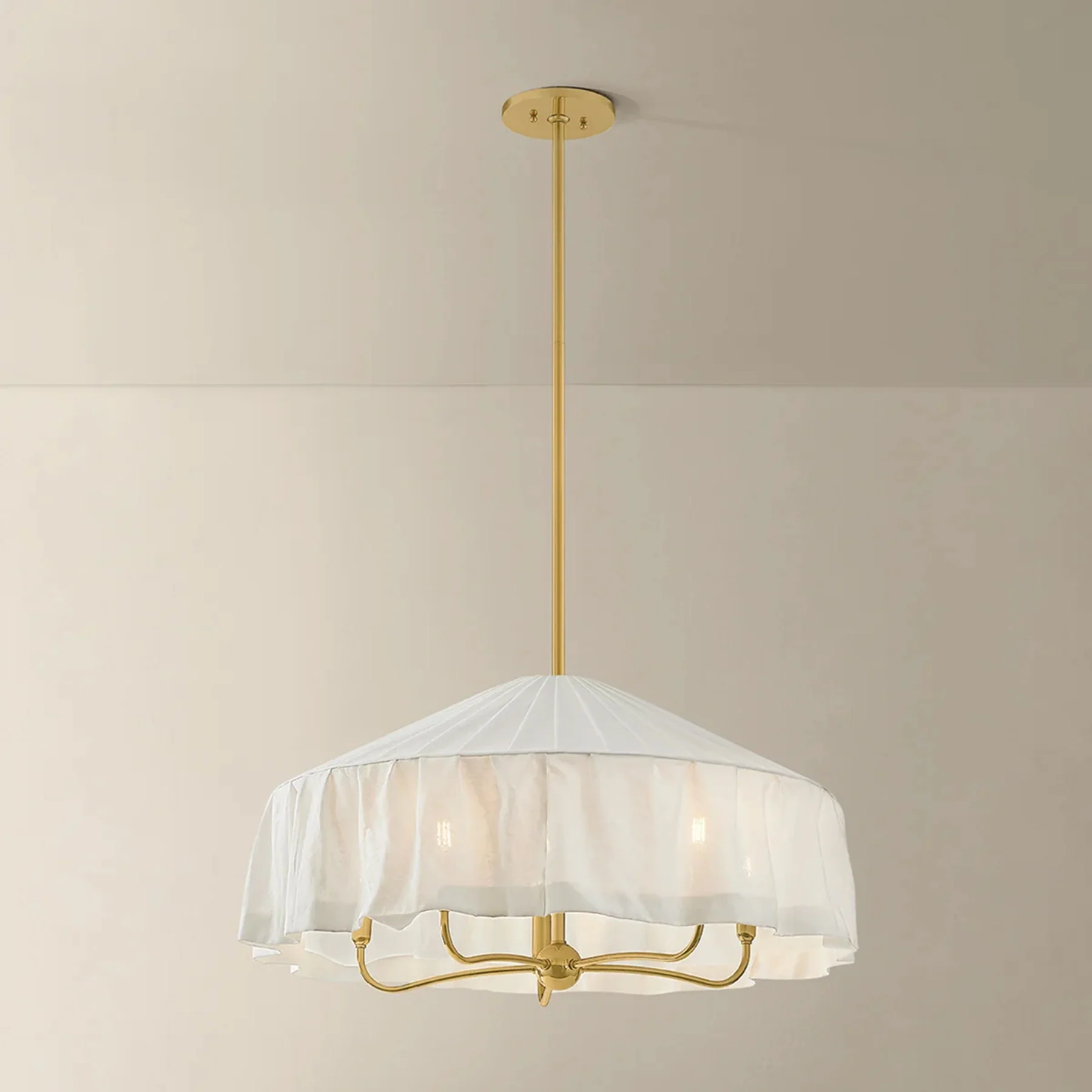 Shivonne Chandelier, Aged Brass - Image 9