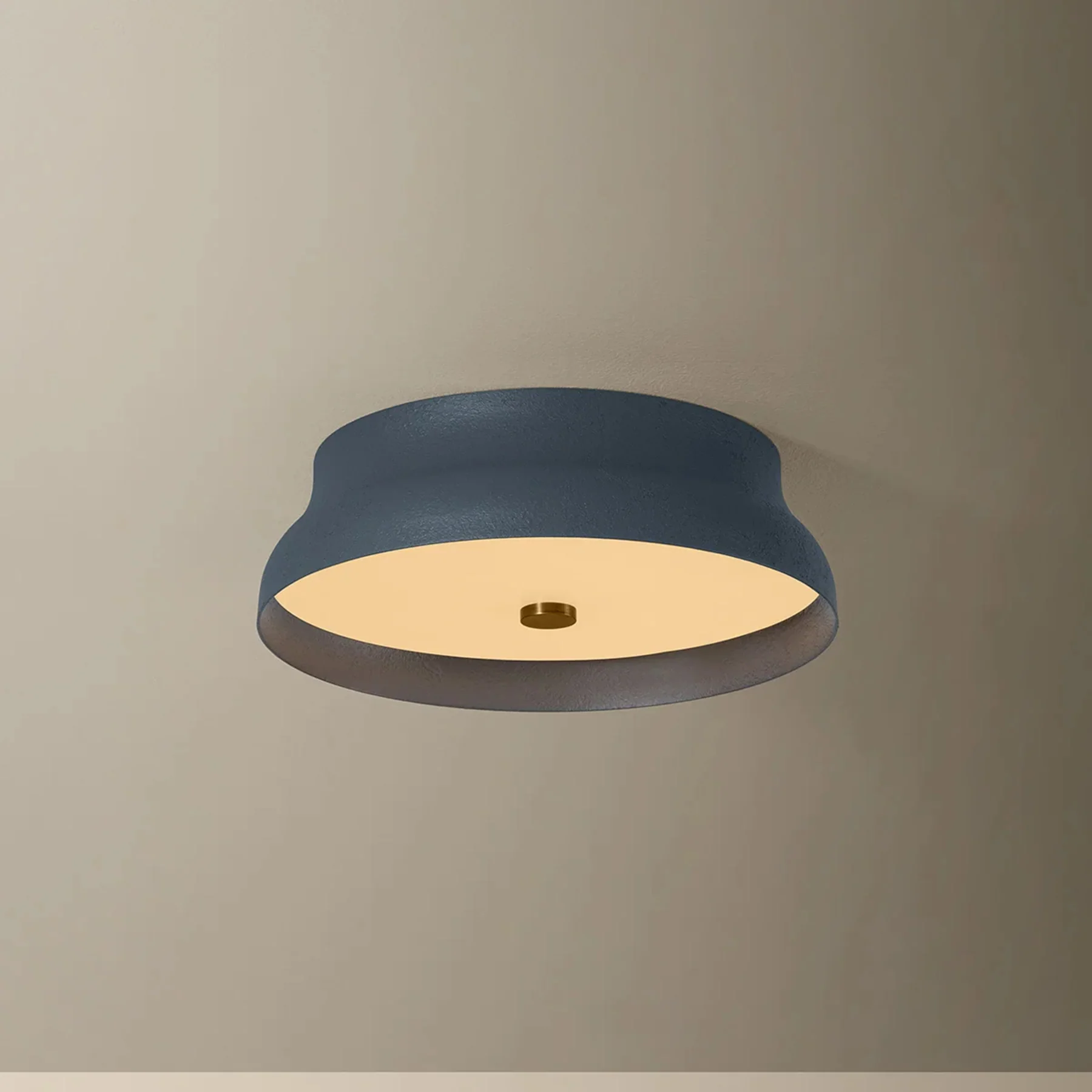Shore Flush Mount, Aged Brass/Slate Gesso - Image 4