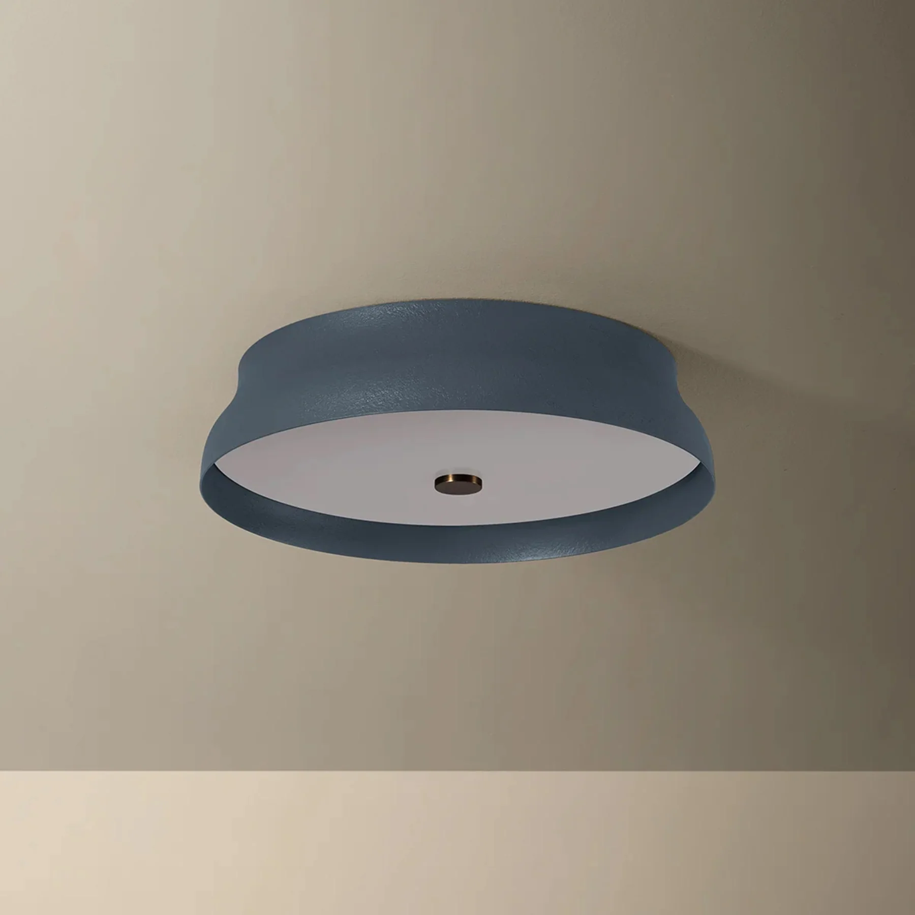 Shore Flush Mount, Aged Brass/Slate Gesso - Image 5
