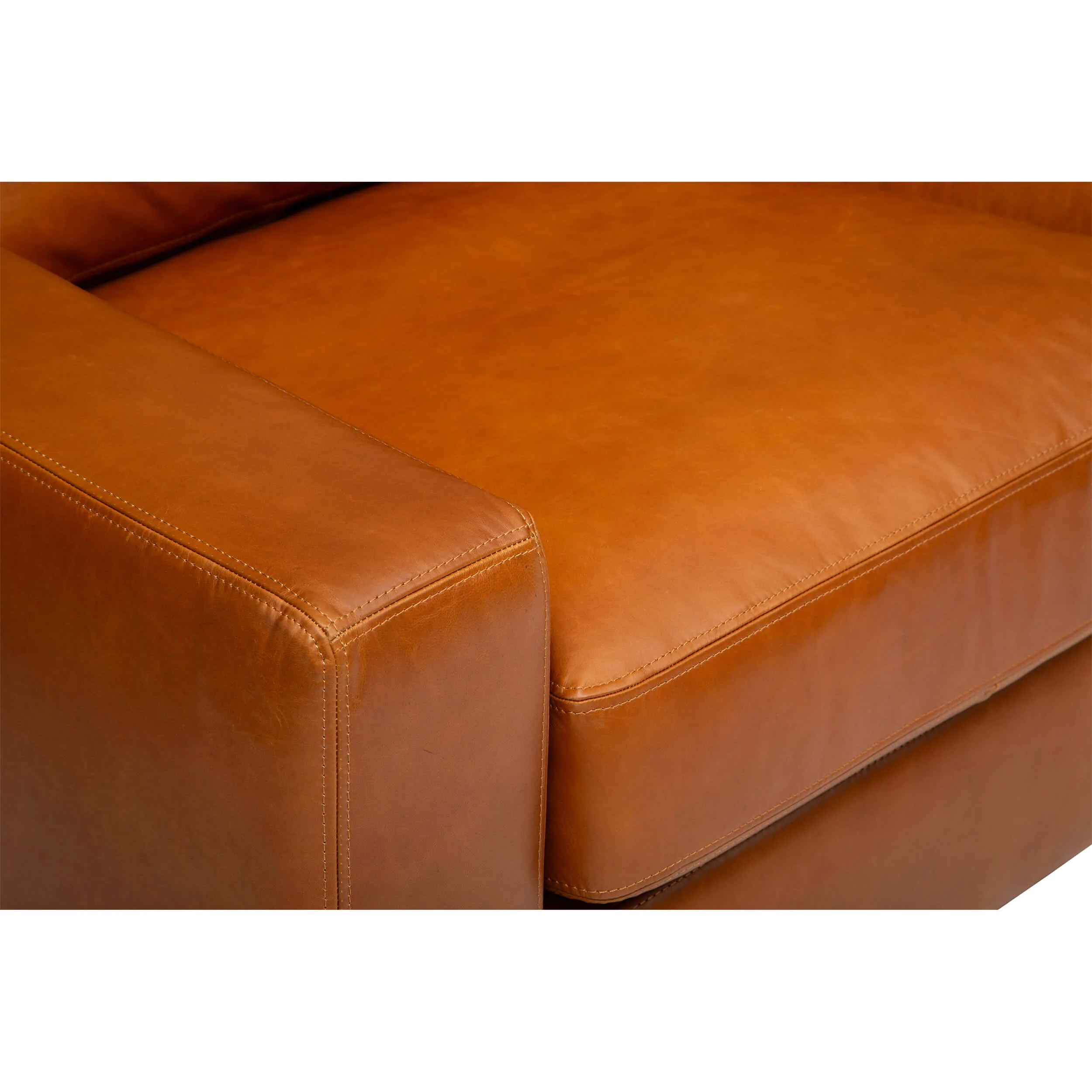 Shultz Leather Sofa, Concord Camel - Image 4