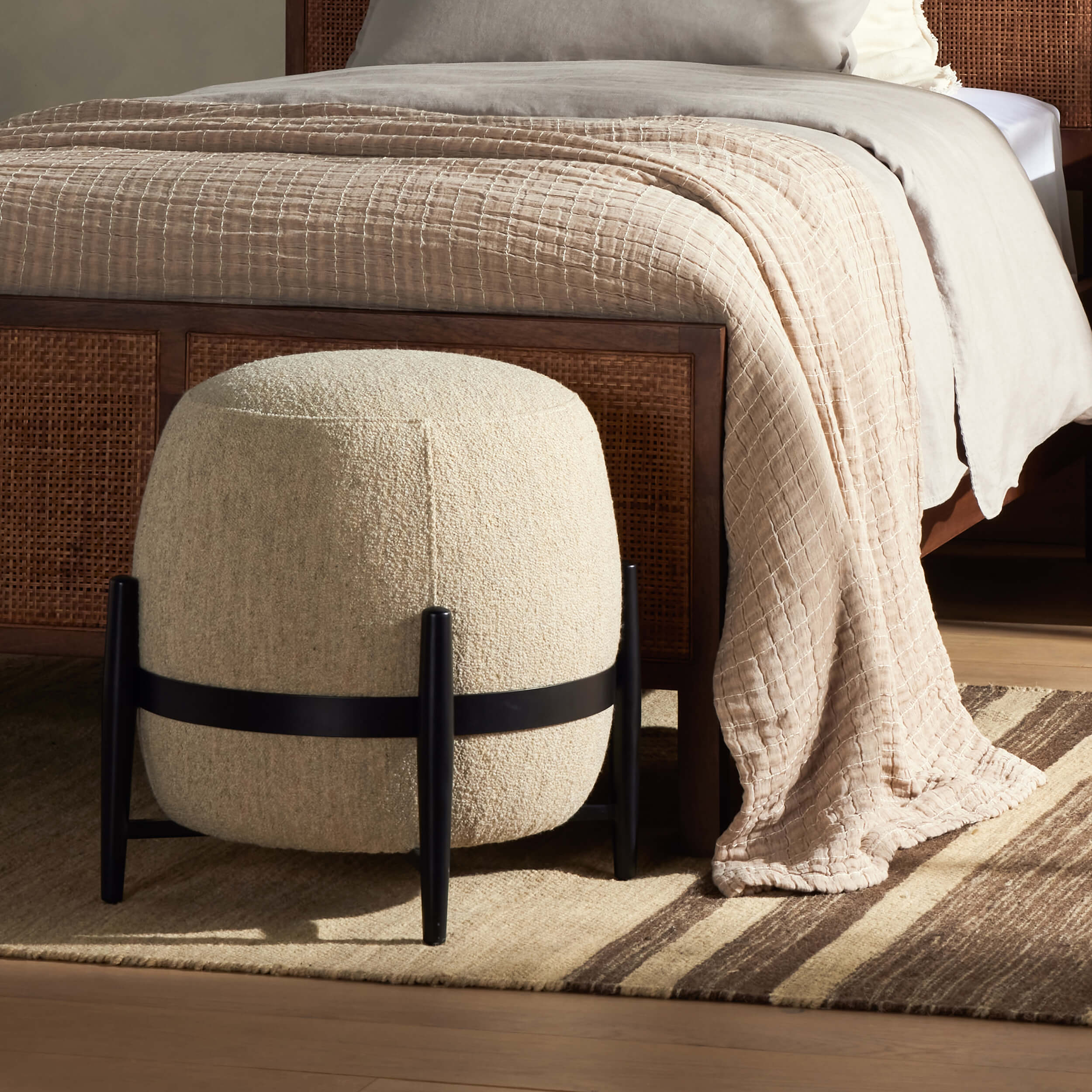 Sia Ottoman, Athena Taupe by Four Hands - Image 3