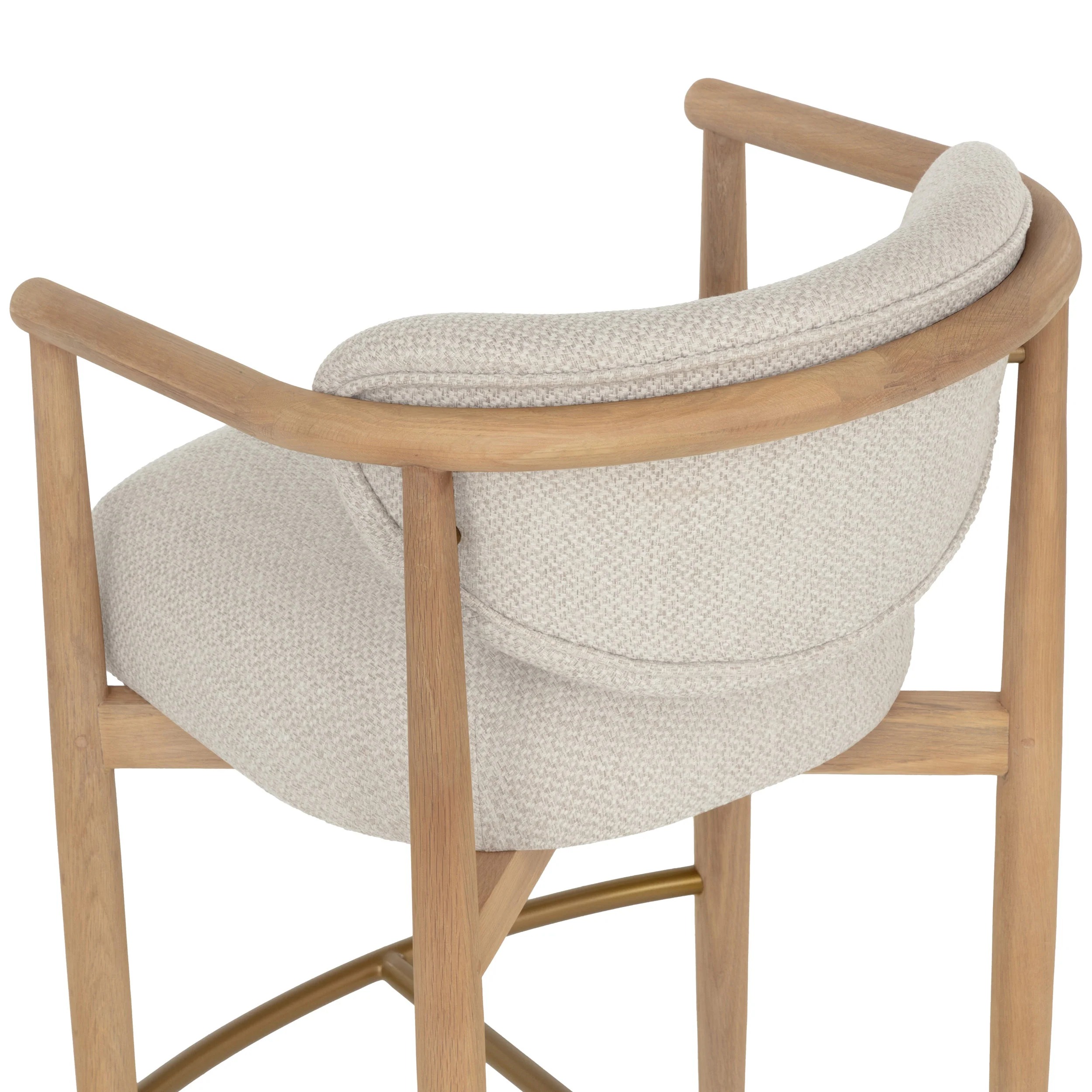 Sigrid Bar & Counter Stool, Monument Oatmeal/Light Oak - Image 10