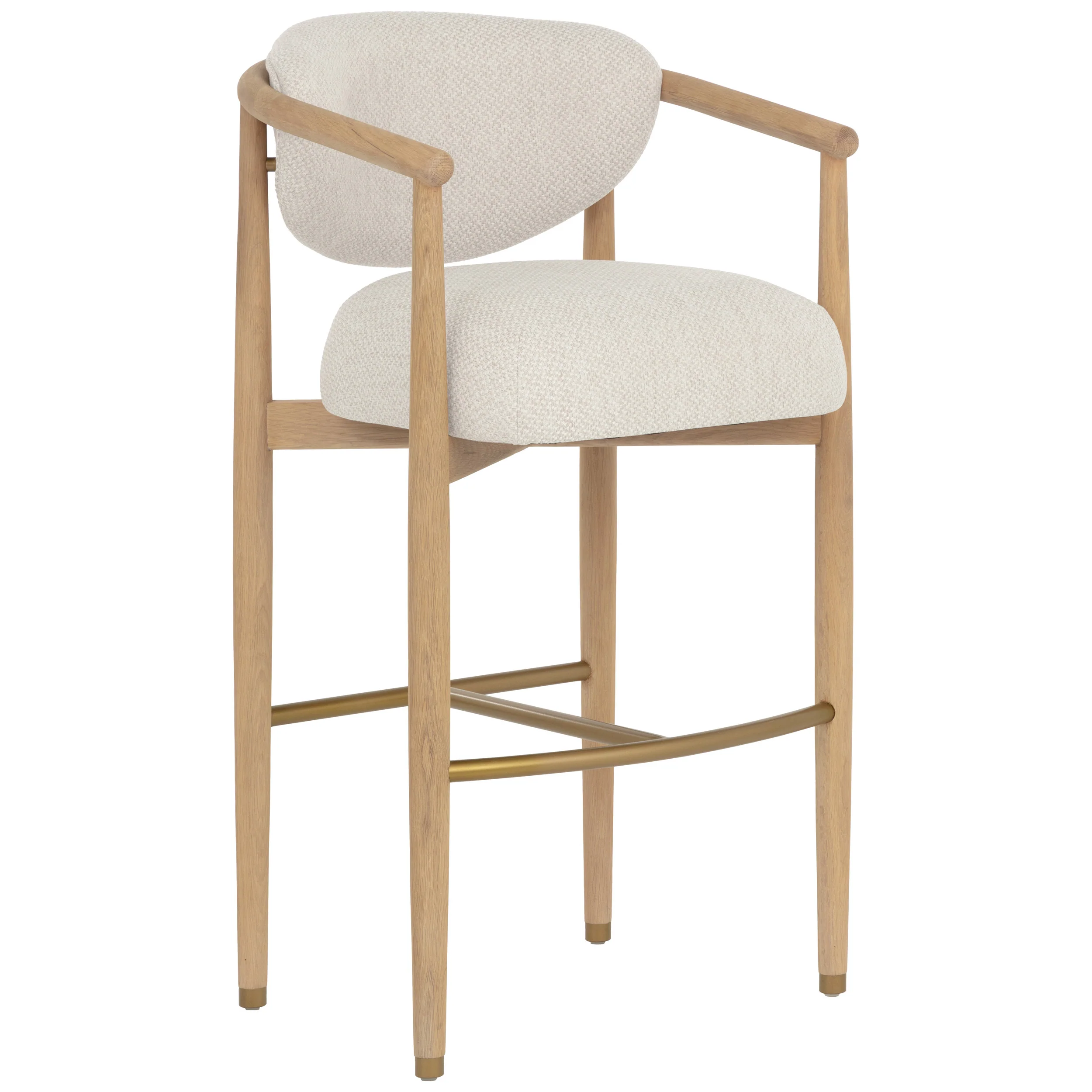 Sigrid Bar & Counter Stool, Monument Oatmeal/Light Oak - Image 6