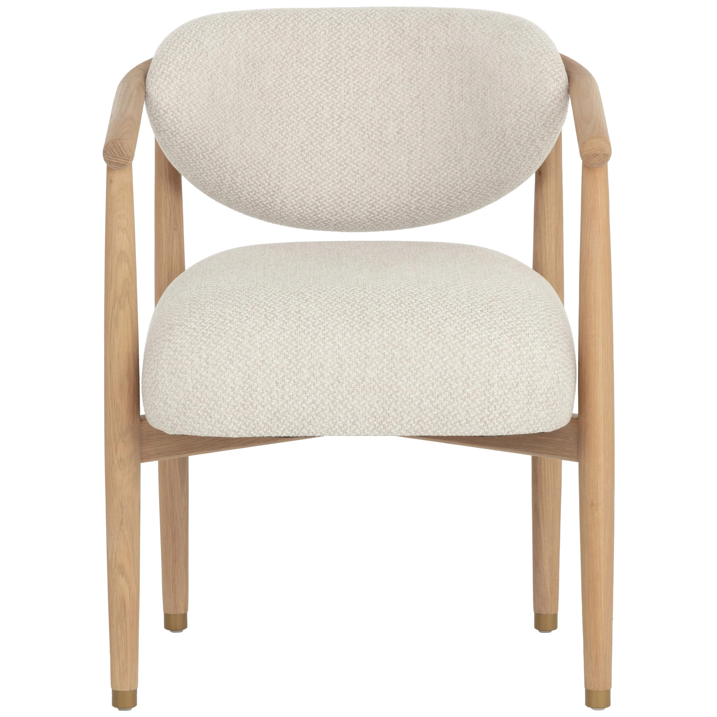 Sigrid Dining Arm Chair, Monument OatmealLight Oak - Image 2