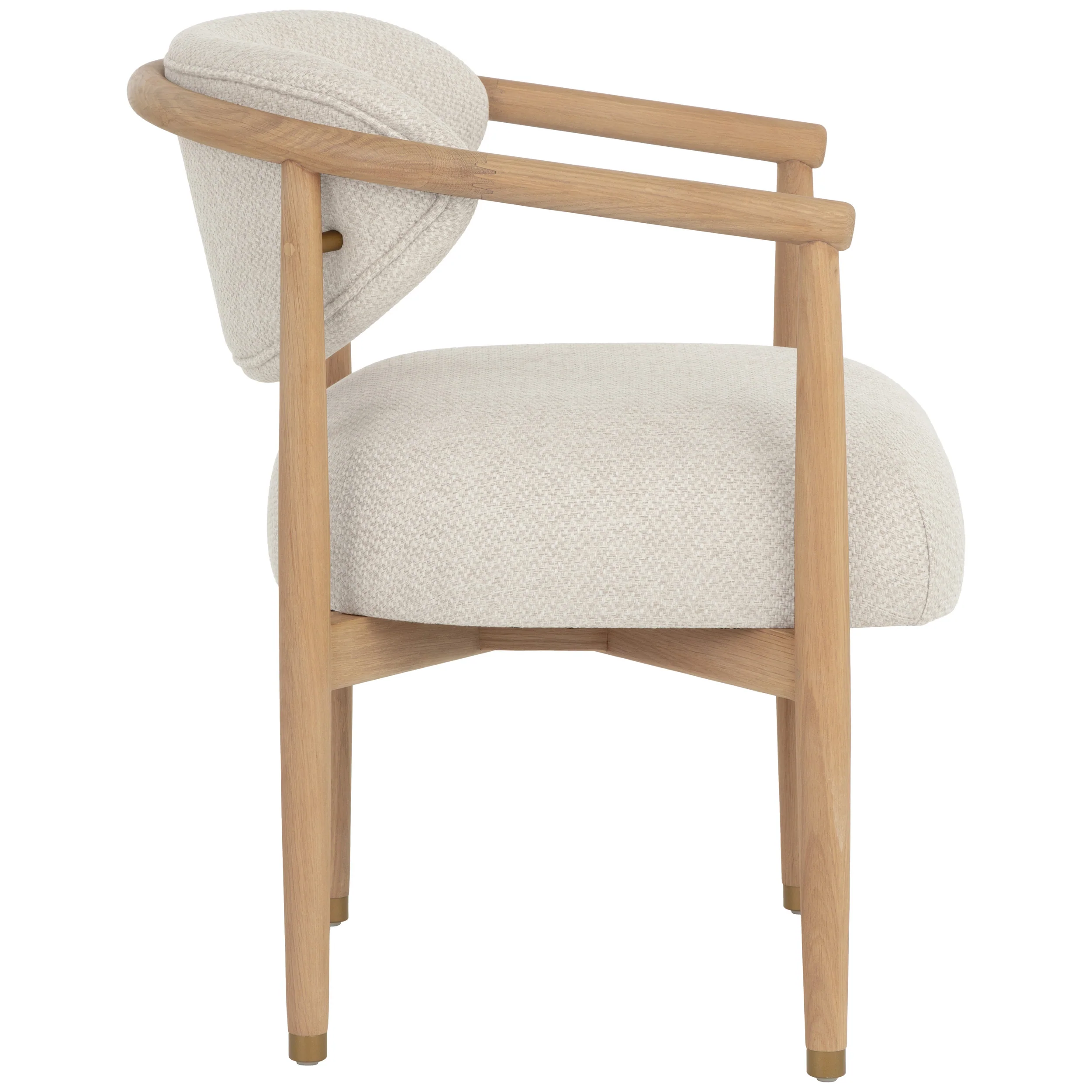 Sigrid Dining Arm Chair, Monument OatmealLight Oak - Image 3