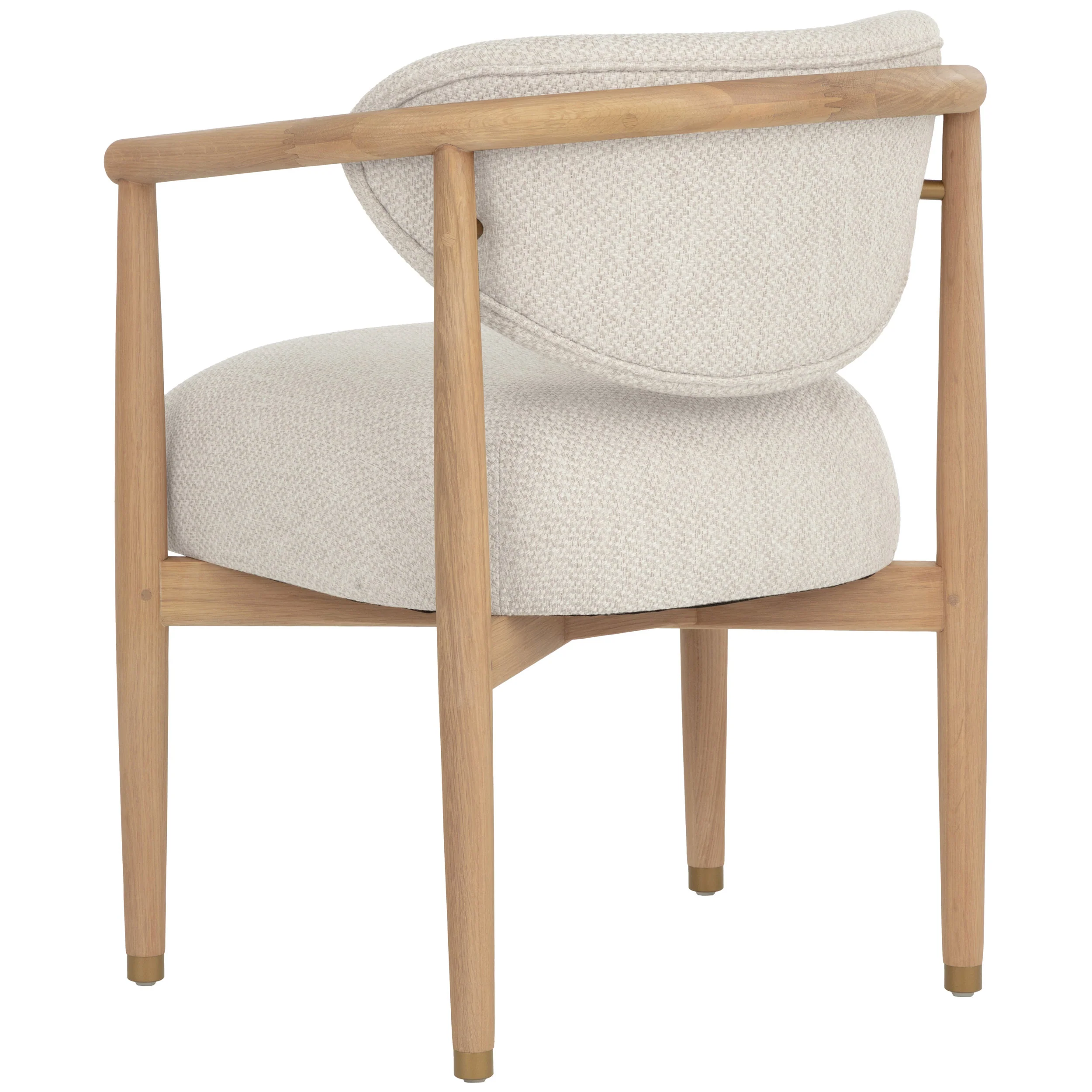 Sigrid Dining Arm Chair, Monument OatmealLight Oak - Image 4