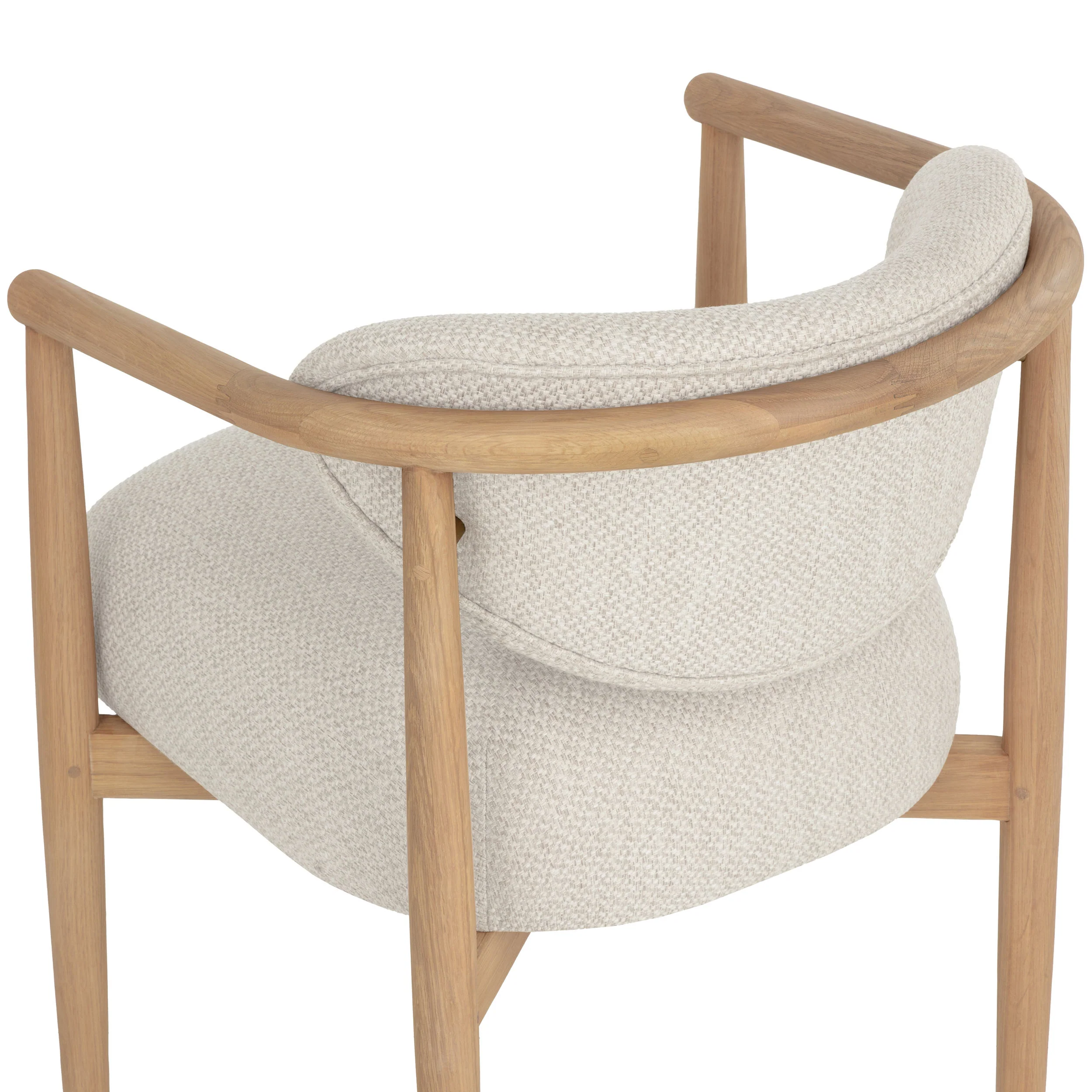 Sigrid Dining Arm Chair, Monument OatmealLight Oak - Image 5