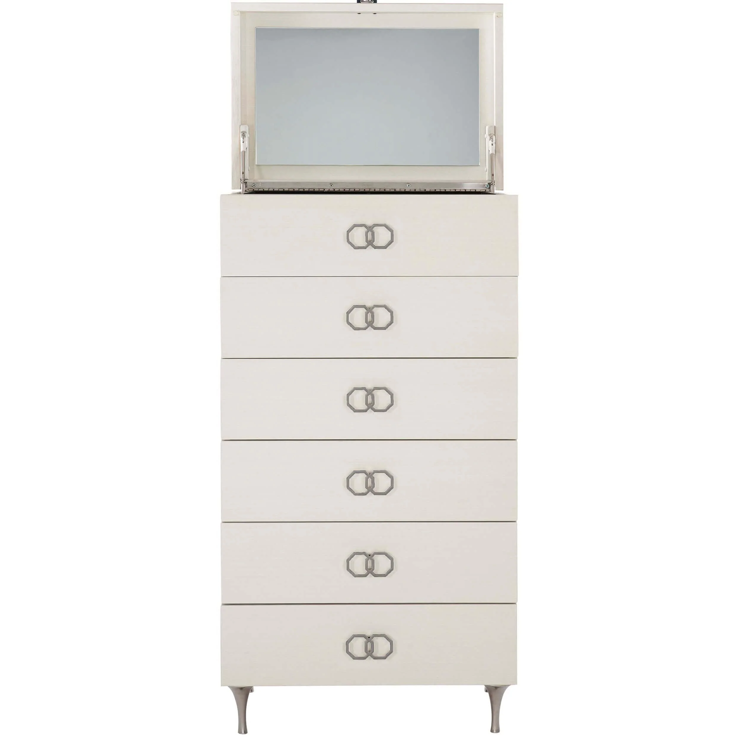 Silhouette Tall 6 Drawer Chest, Eggshell - Image 4