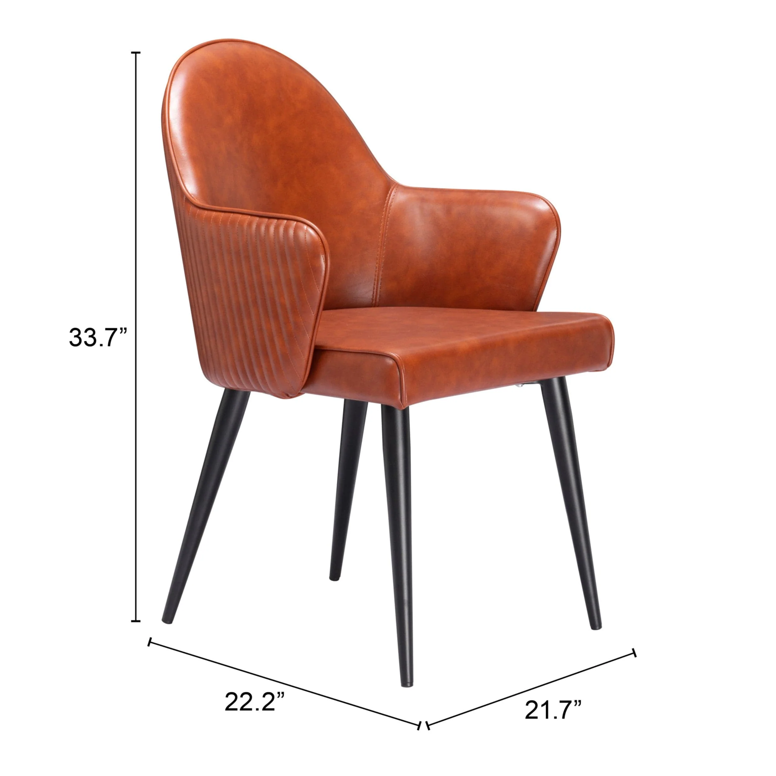 Silloth Dining Chair, Brown - Image 5