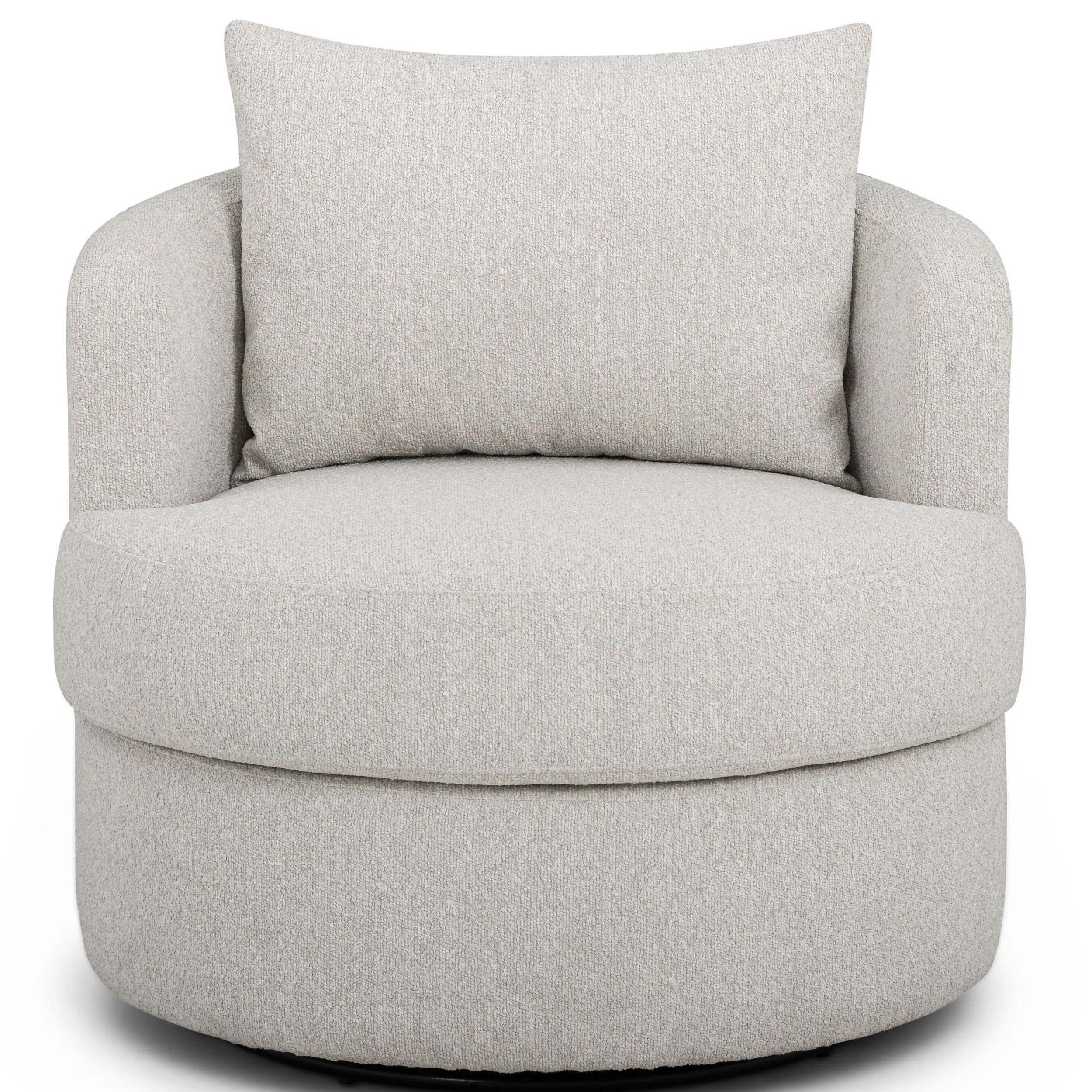 Silvi Swivel Chair, Off-White - Image 2
