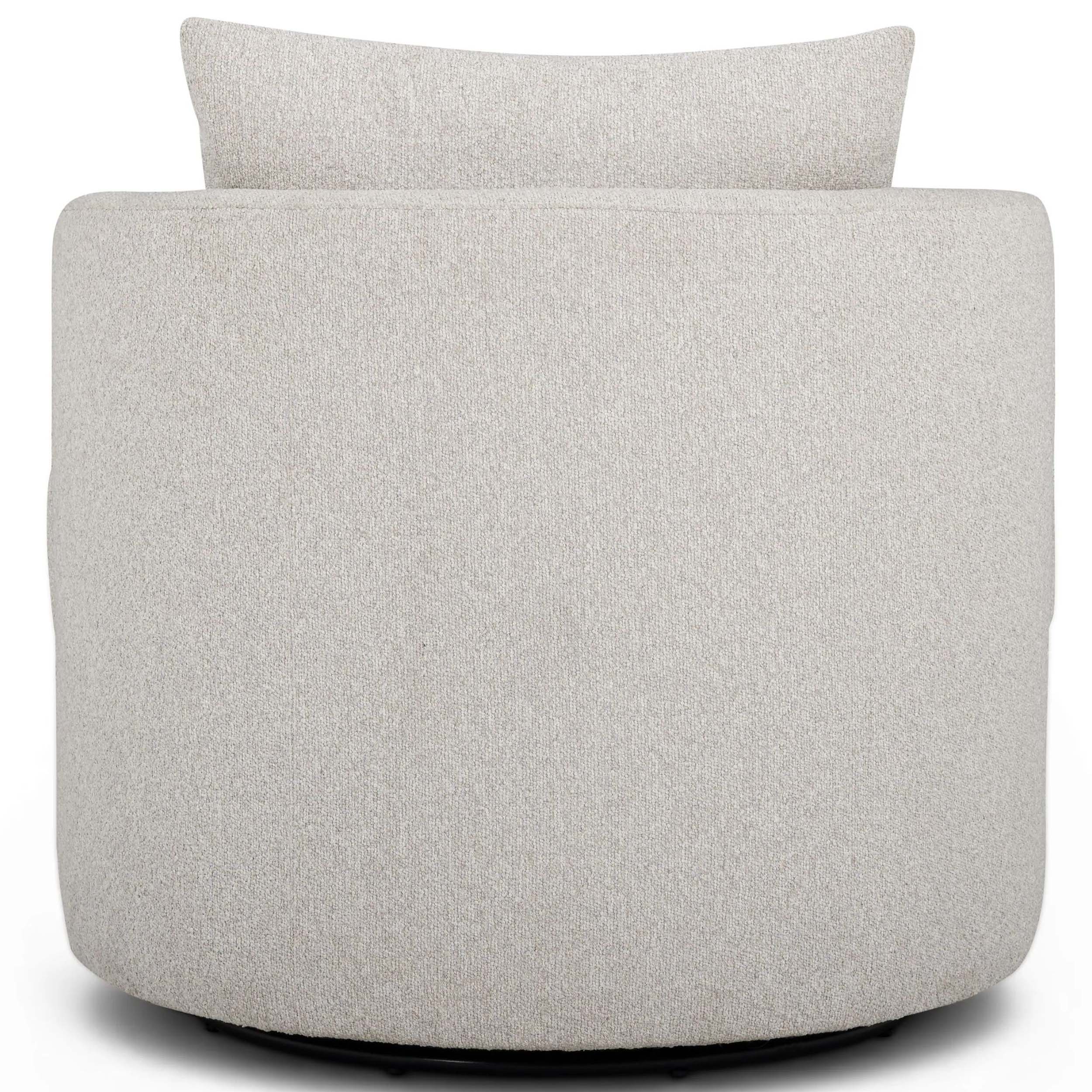 Silvi Swivel Chair, Off-White - Image 4