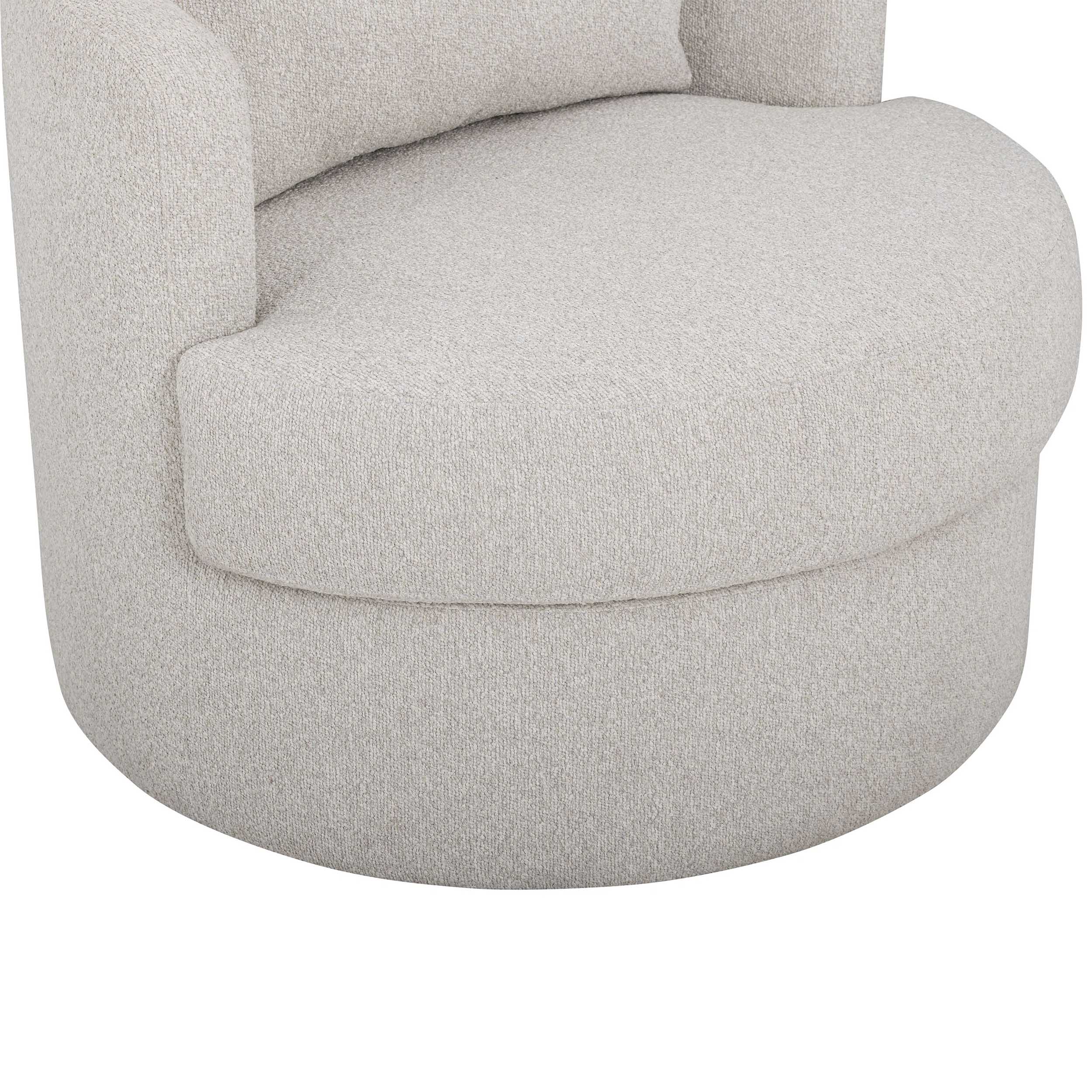 Silvi Swivel Chair, Off-White - Image 5