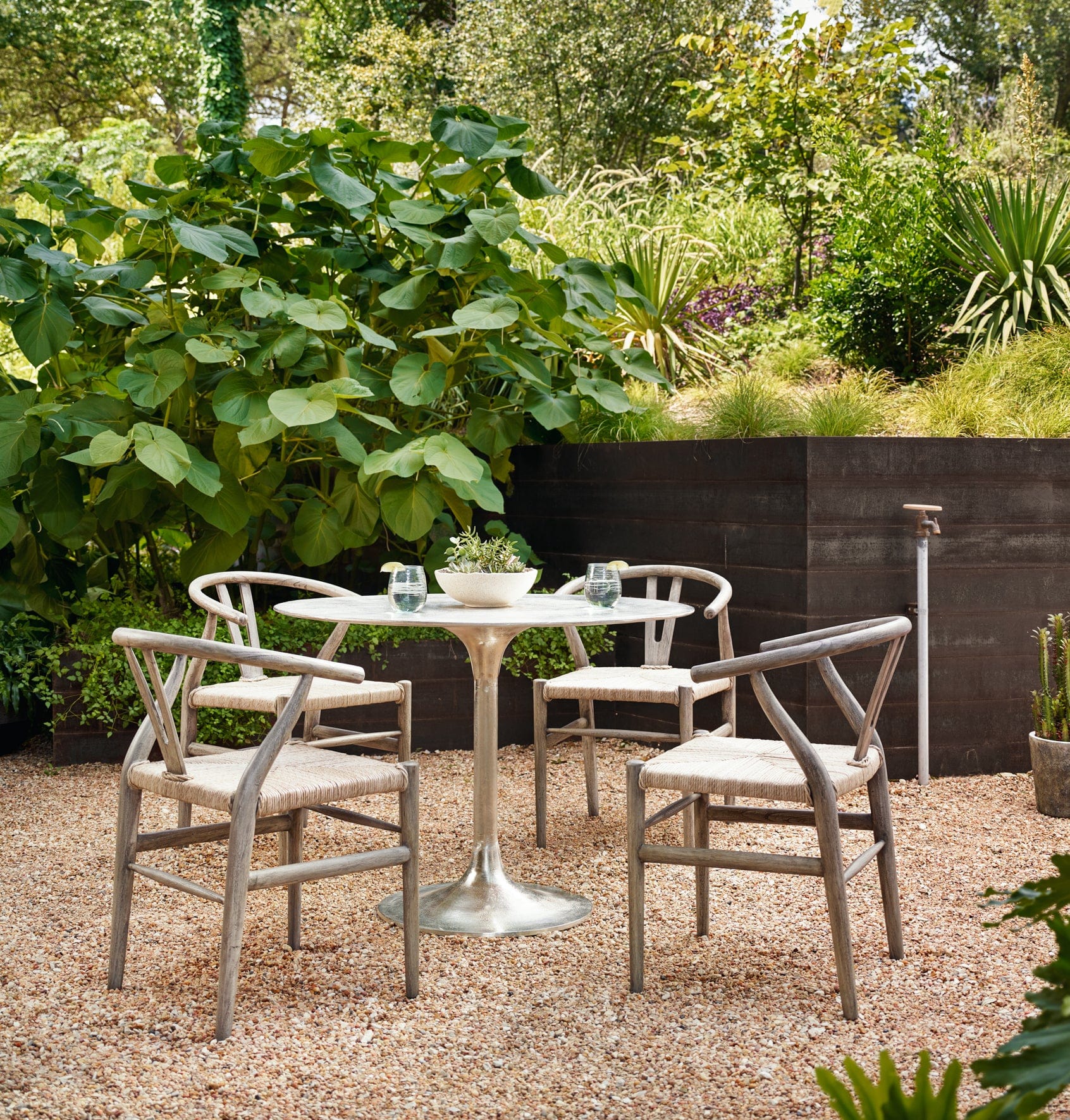 Simone Bistro Table, Raw Nickel by Four Hands - Image 6