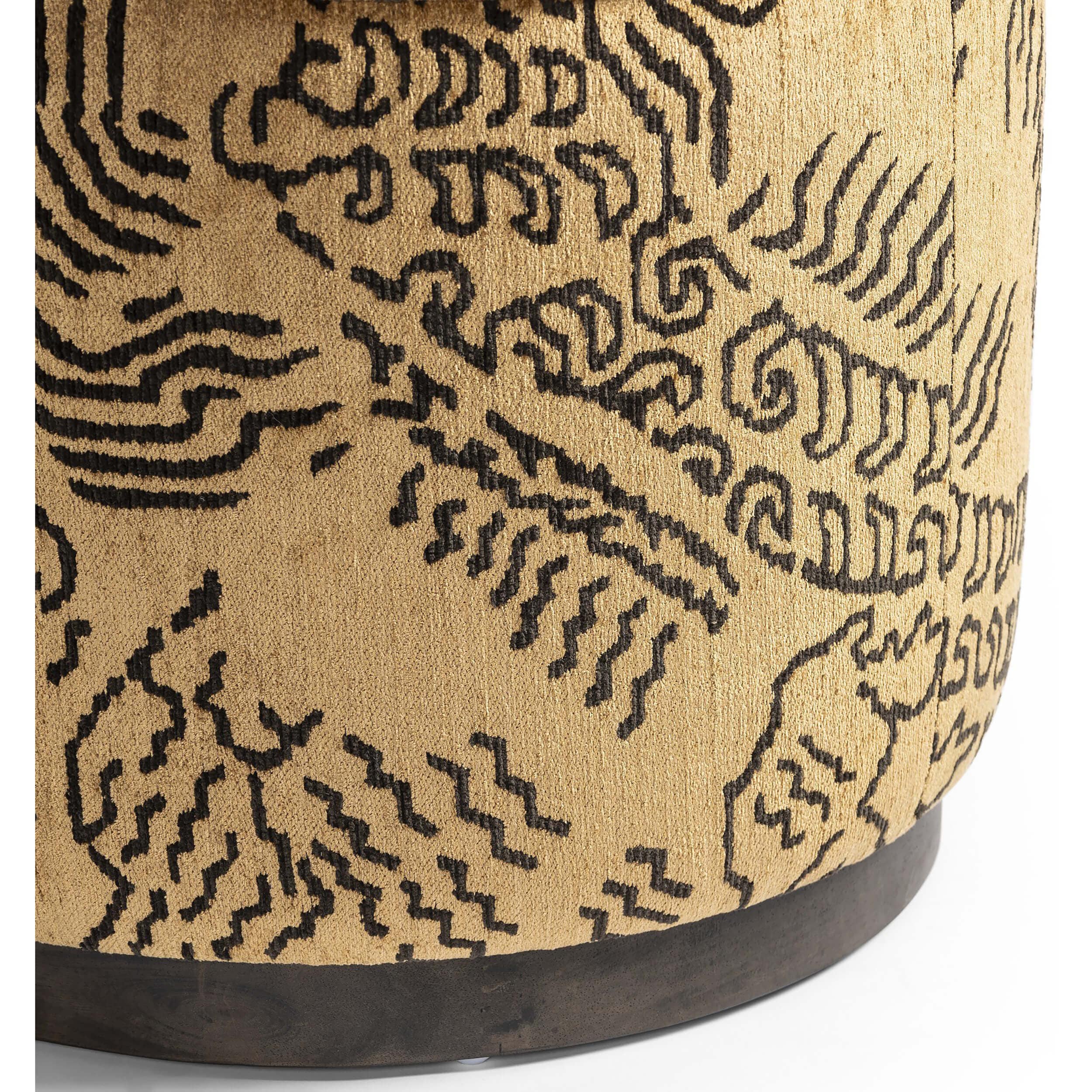 Sinclair Round Ottoman, Balkan Ochre by Four Hands - Image 3