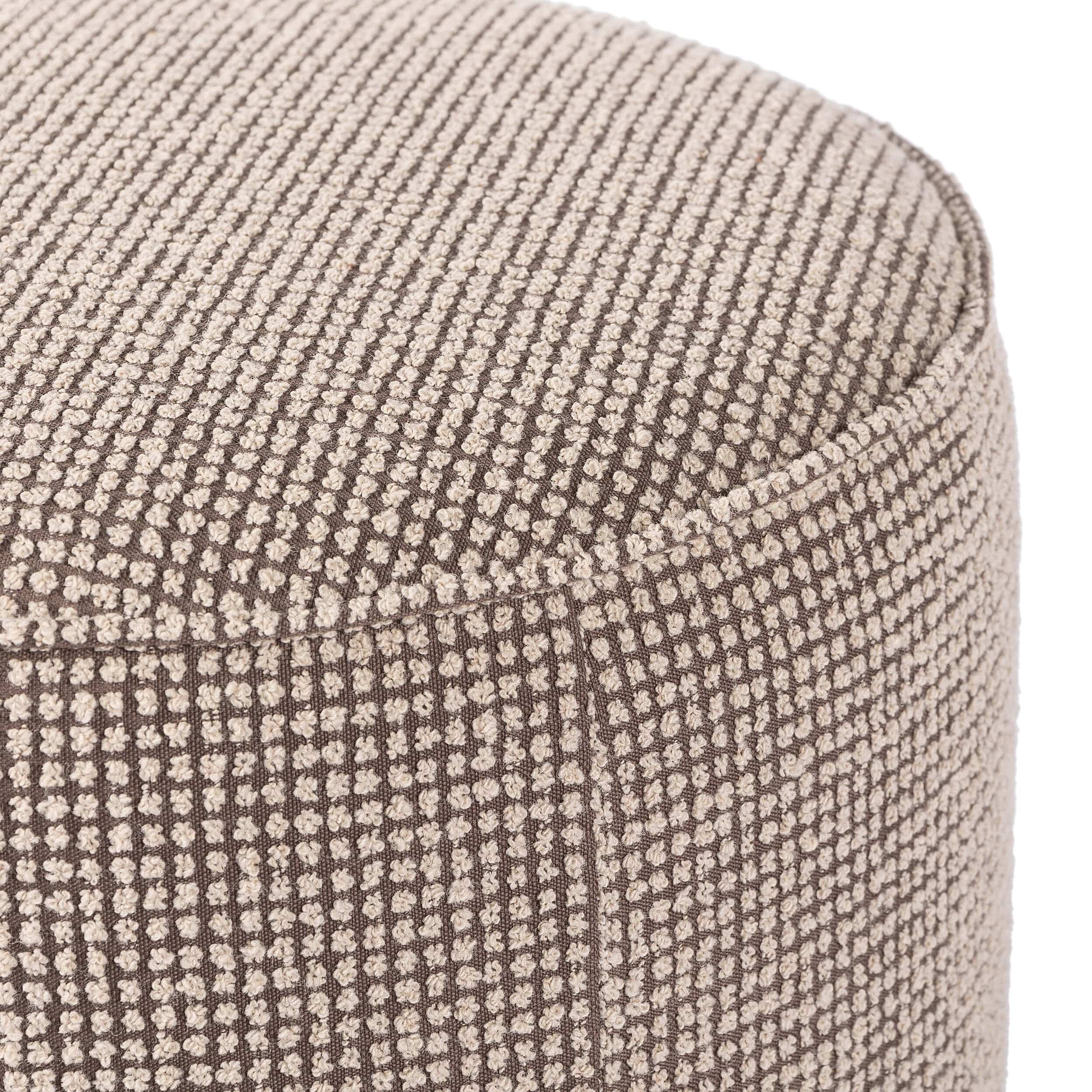 Sinclair Round Ottoman, Barrow Taupe by Four Hands - Image 3