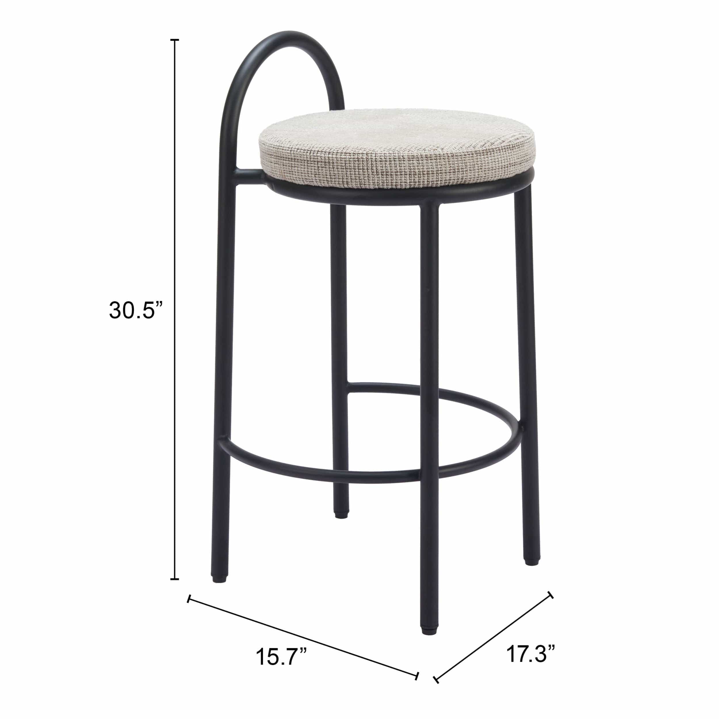 Sisal Counter Stool, Beige Tweed, Set of 2 - Image 9