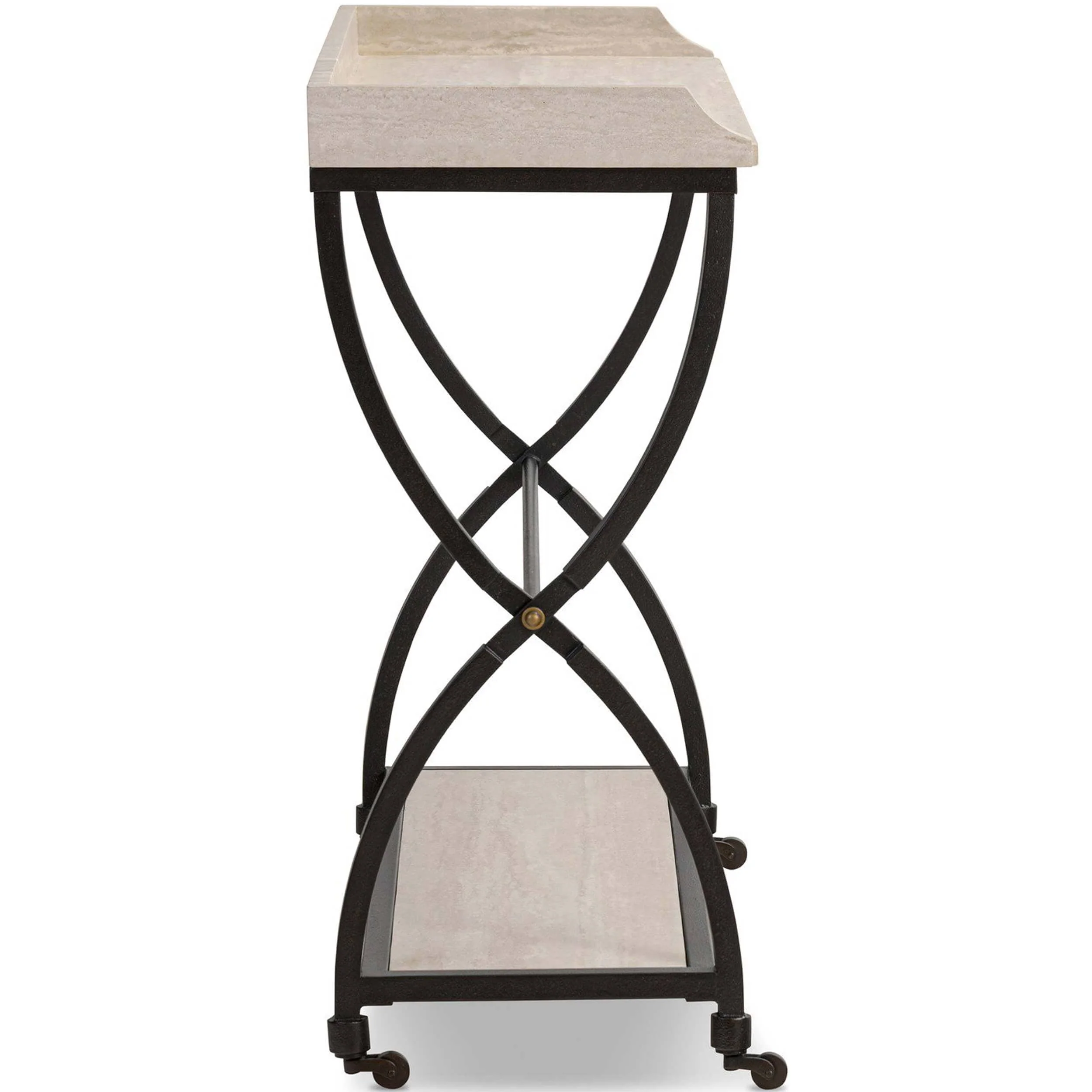 Six Beers Table, Travertine by Four Hands - Image 3