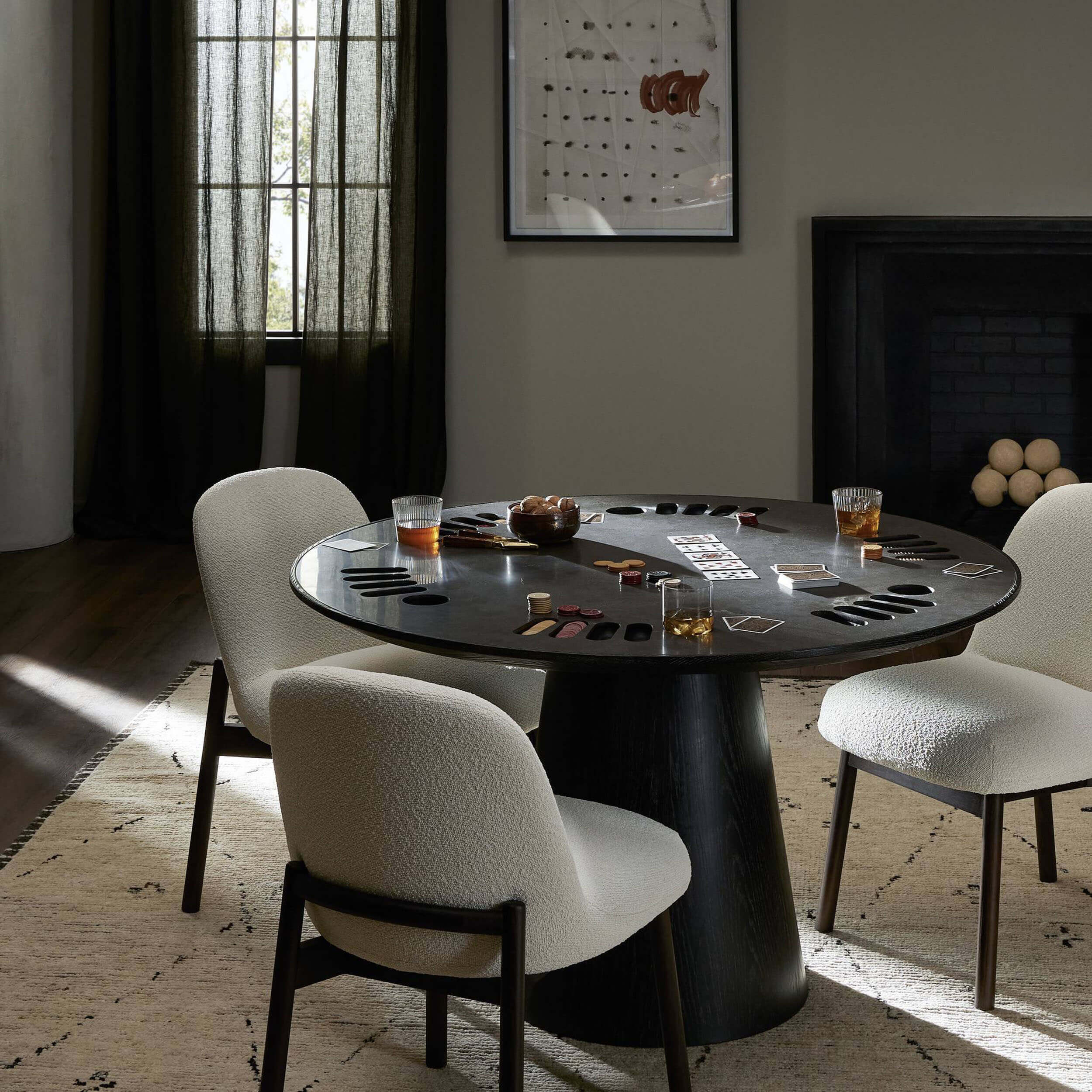 Skye Poker Table, Bluestone - Image 5