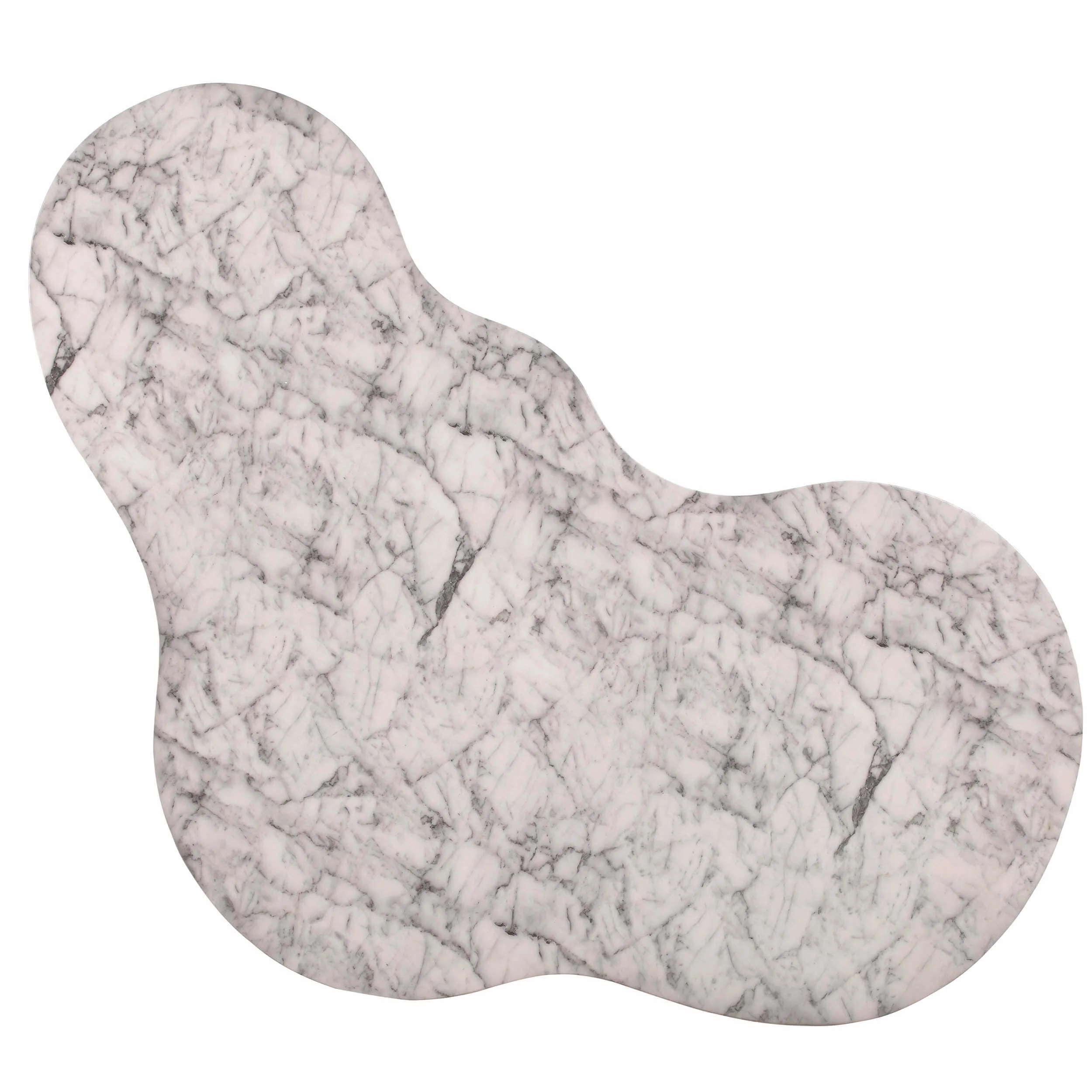 Slab Coffee Table, Faux White Marble - Image 5