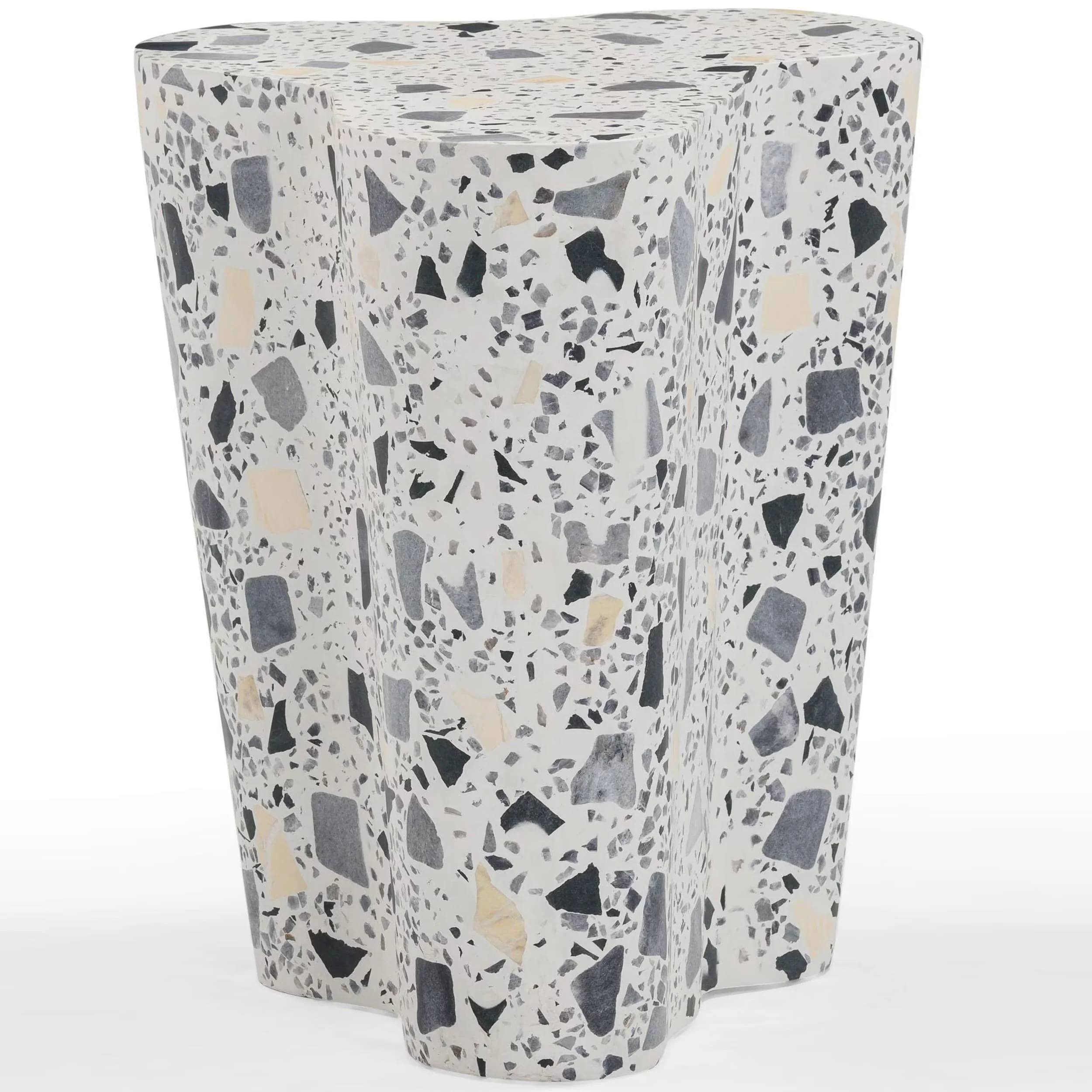 Slab Side Table, Black and White - Image 2