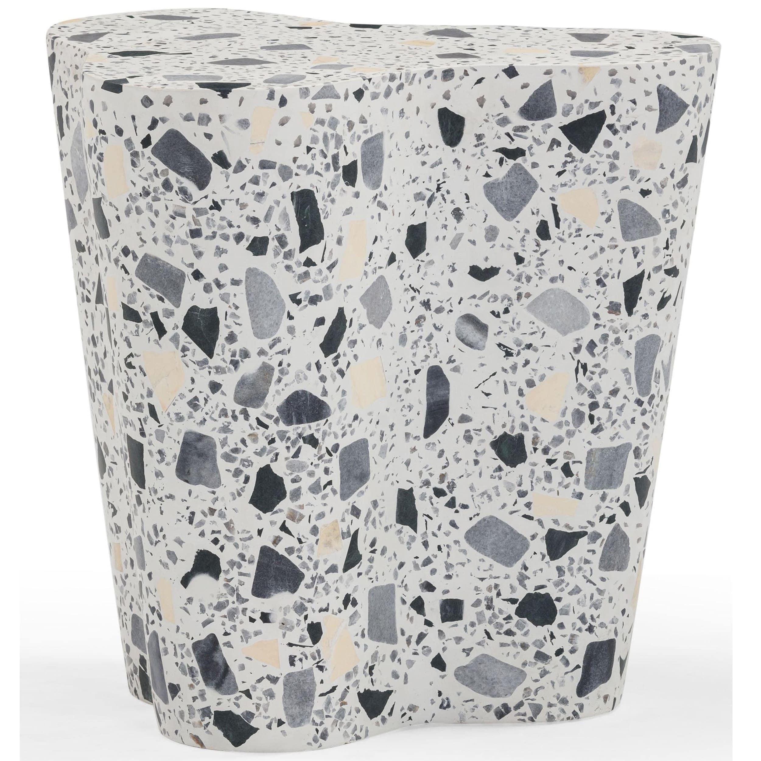 Slab Side Table, Black and White - Image 3