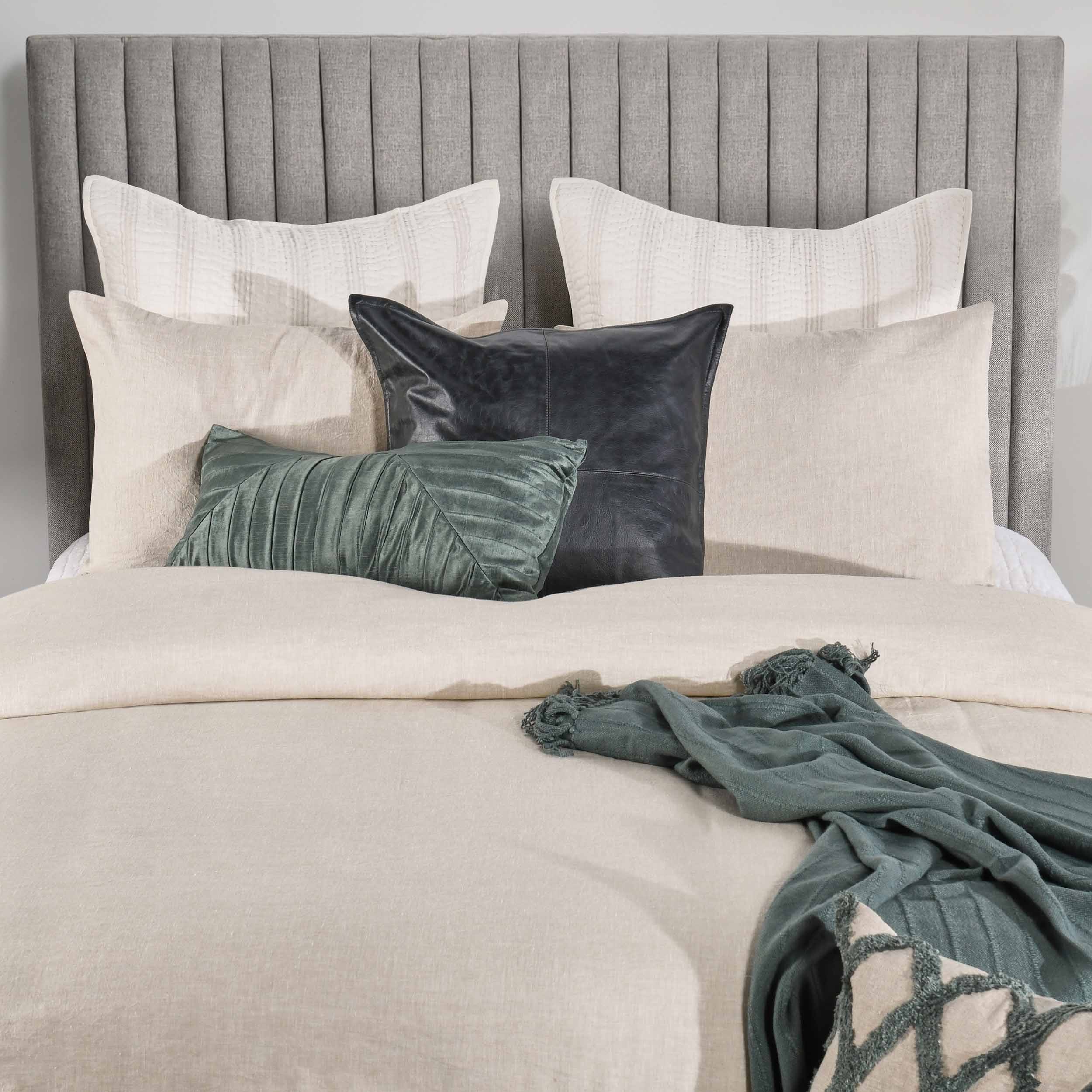 SLD Leather Pillow, Acre Forest Green - Image 5