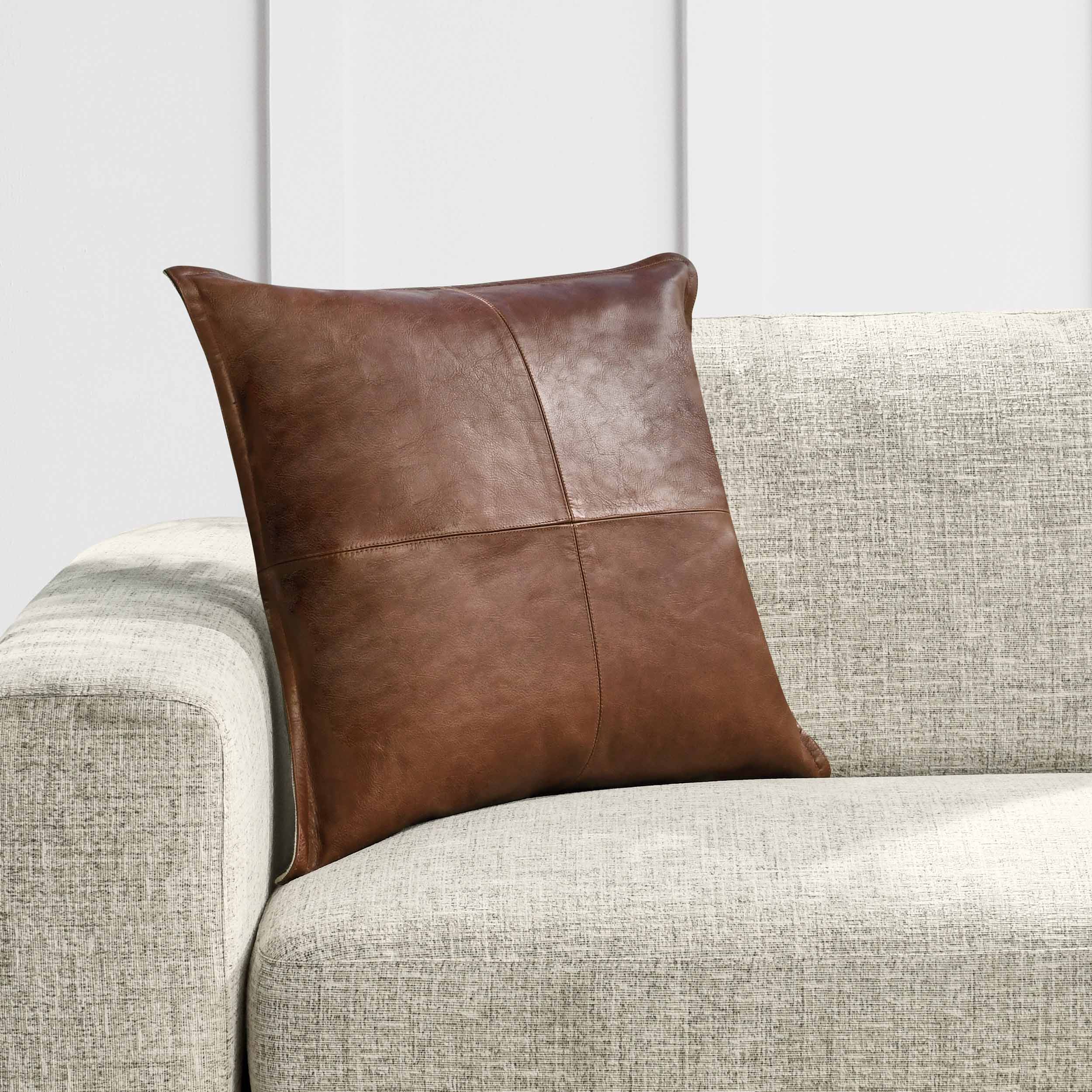SLD Leather Pillow, Kona Brown - Image 10