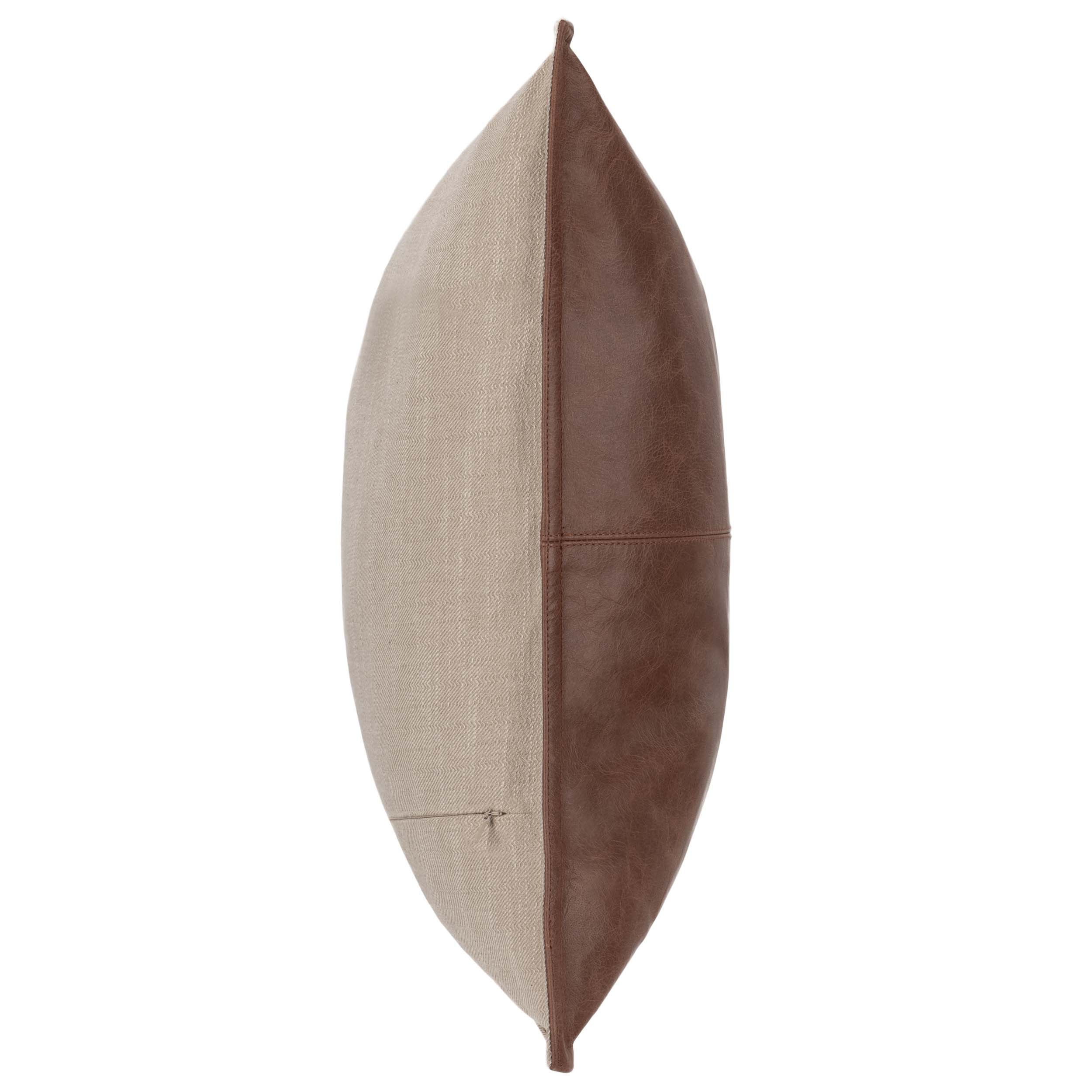 SLD Leather Pillow, Kona Brown - Image 3