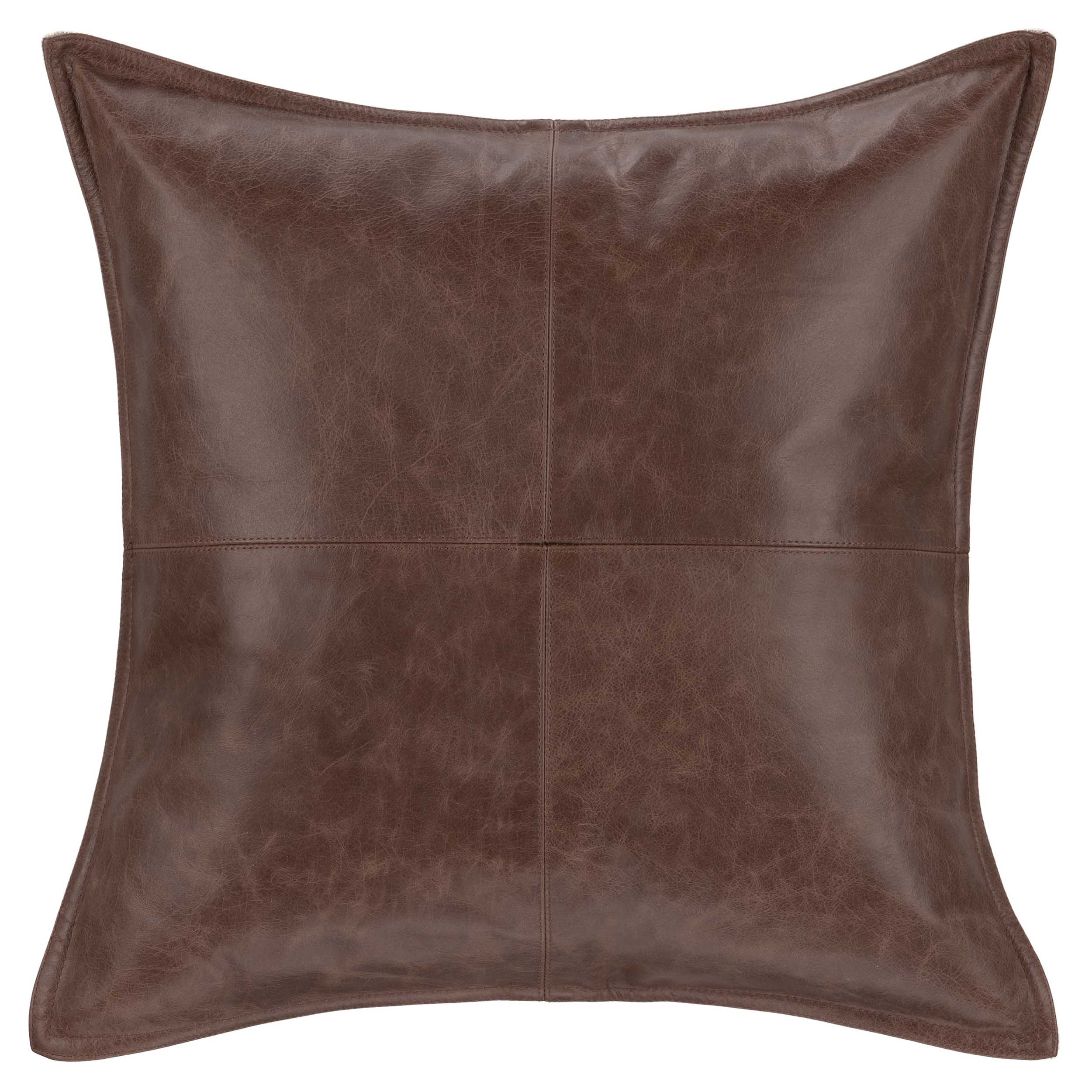 SLD Leather Pillow, Parsons Cocoa