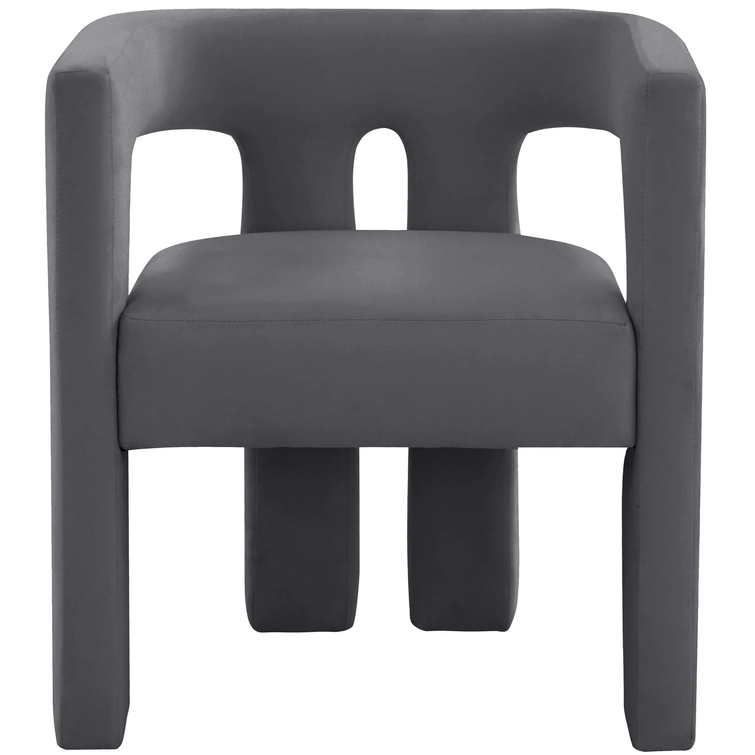 Sloane Velvet Chair, Dark Grey - Image 2