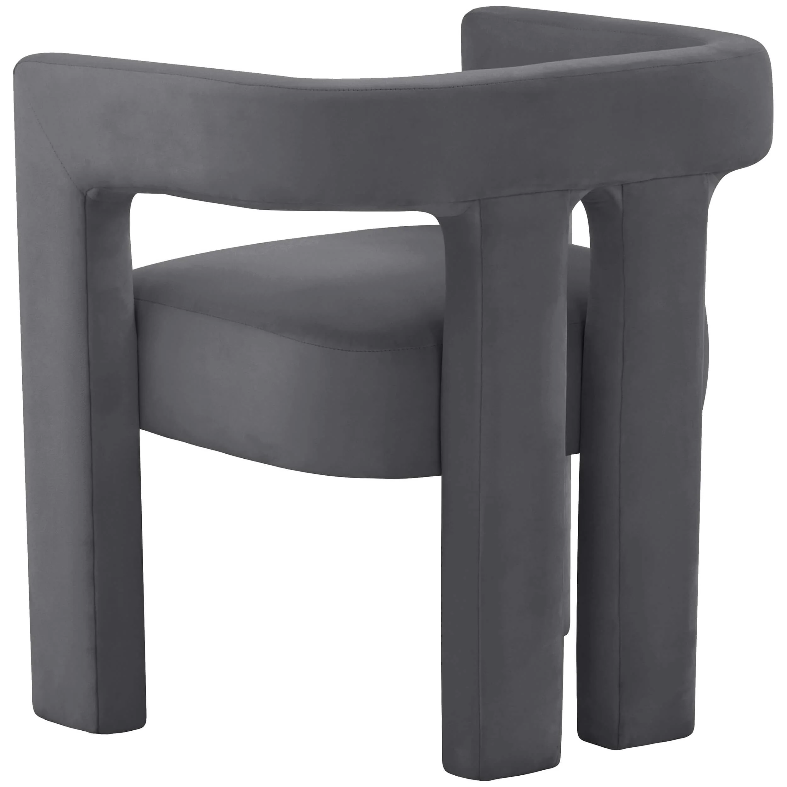 Sloane Velvet Chair, Dark Grey - Image 3