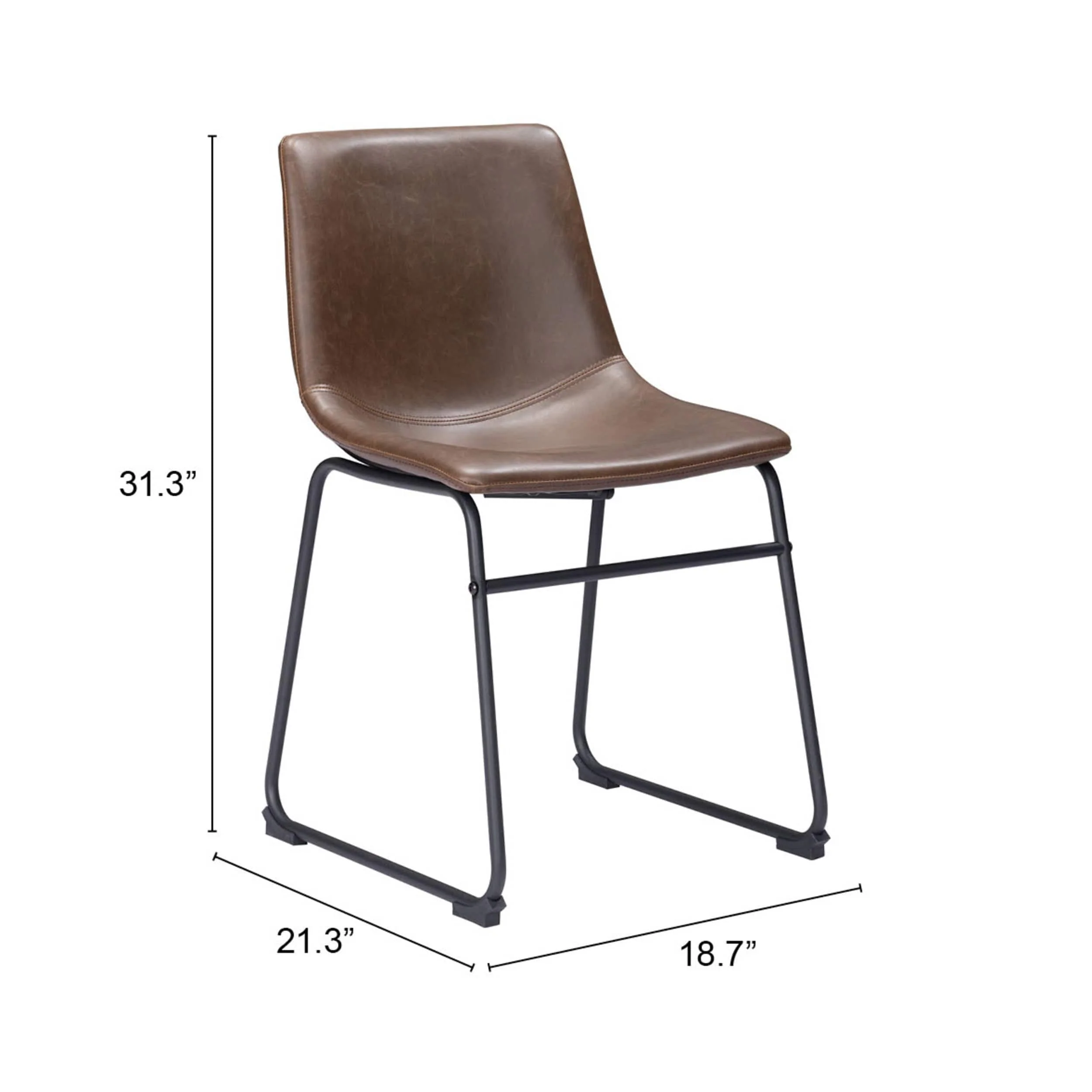 Smart Dining Chair, Vintage Espresso, Set of 2 - Image 8